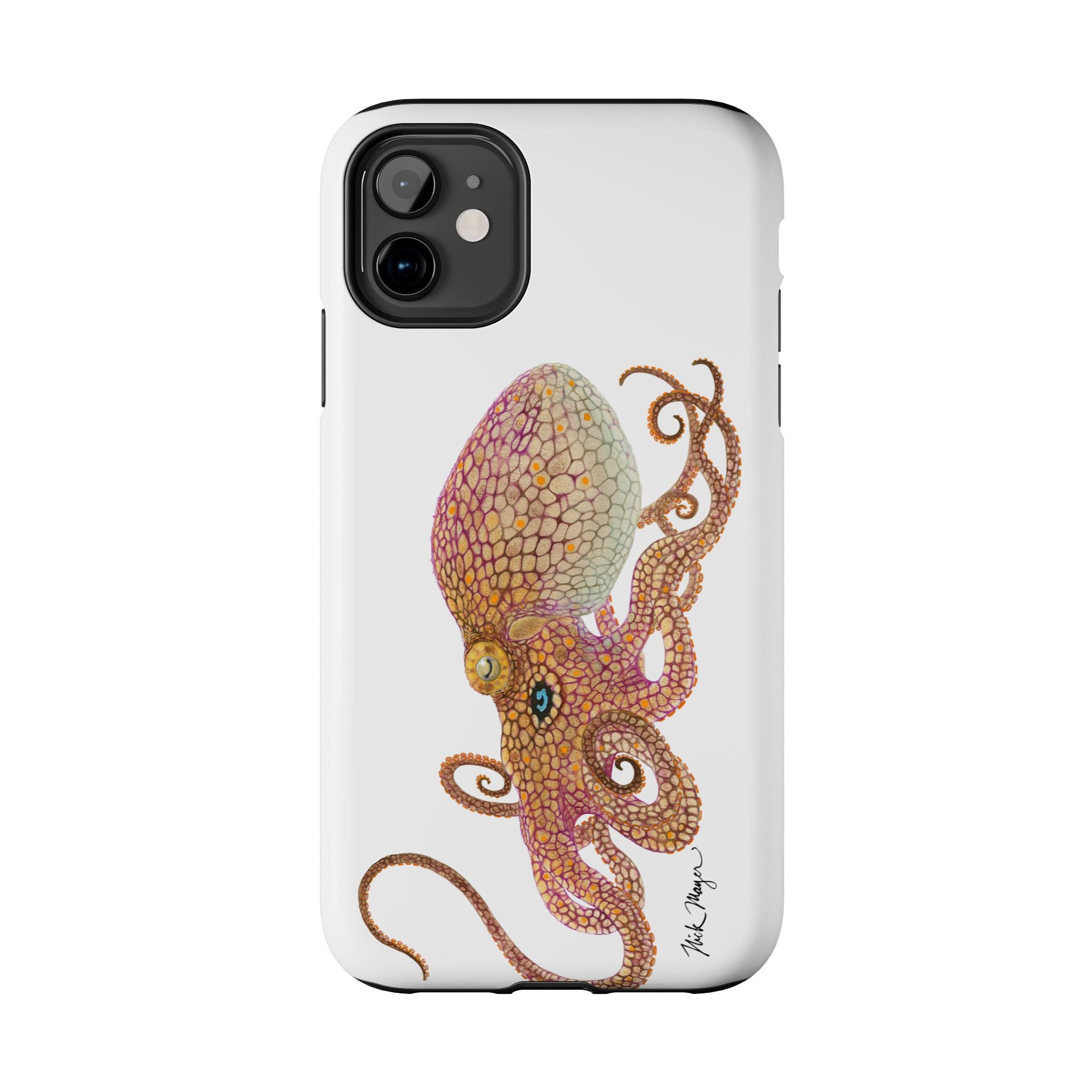 Two Spot Octopus White Phone Case (iPhone)