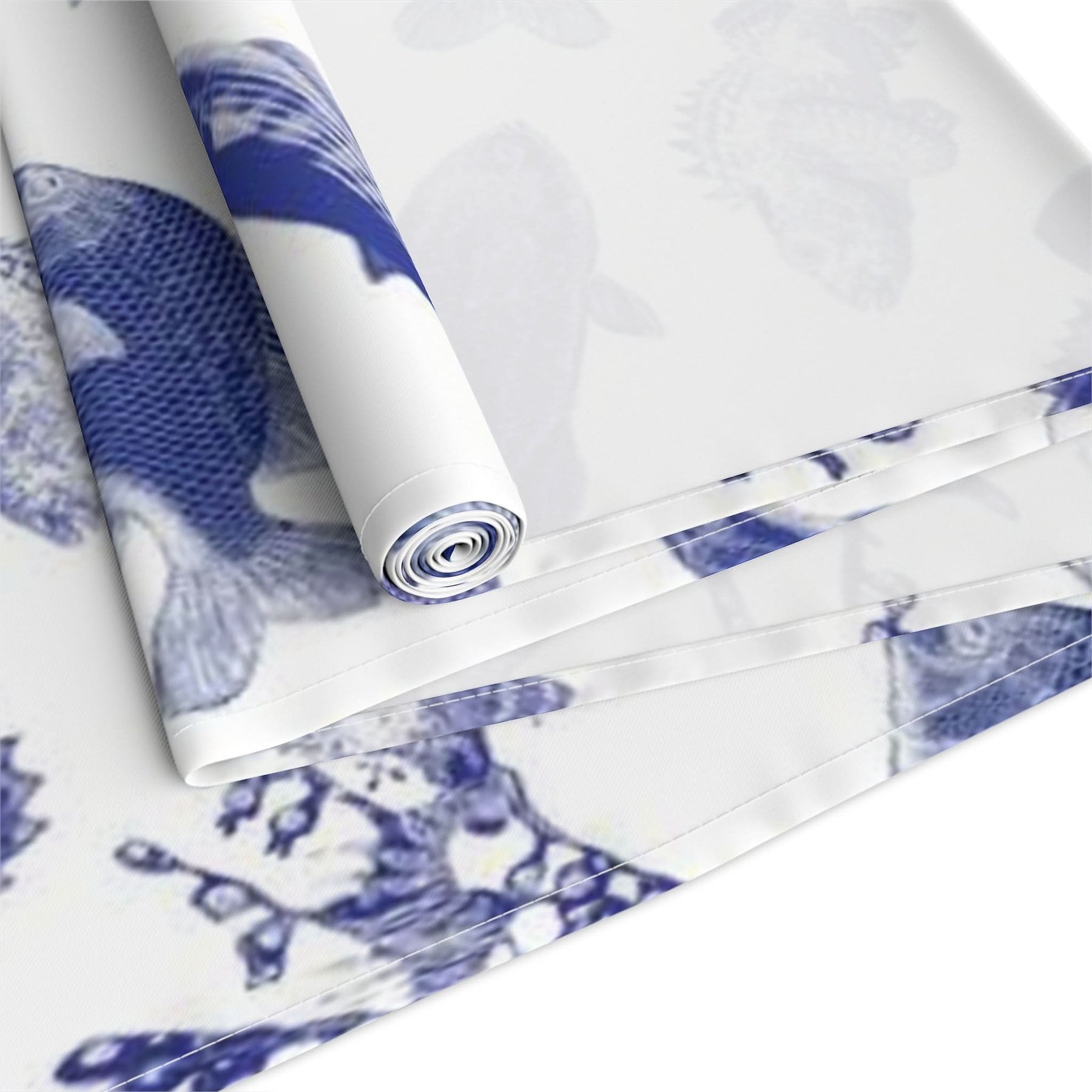 Ocean Stamps Cotton Table Runner