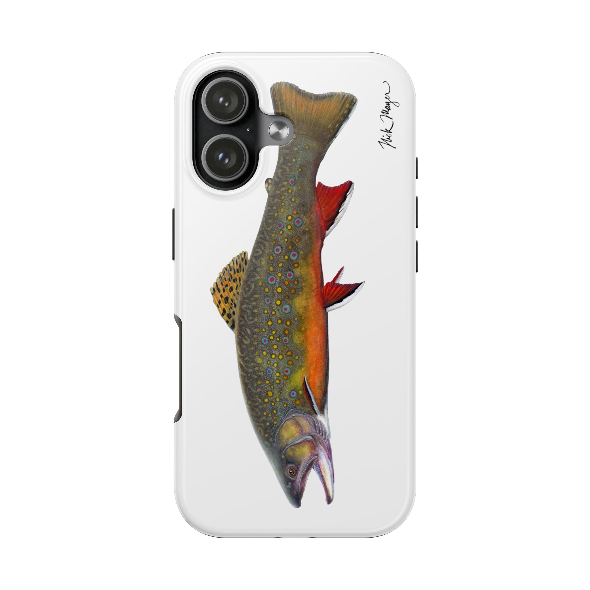 Brook Trout White Phone Case (iPhone)
