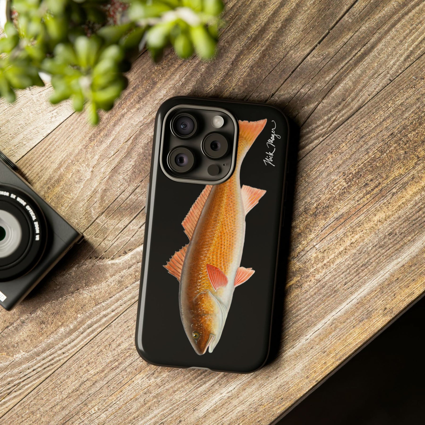 Redfish Black iPhone 15 Case
