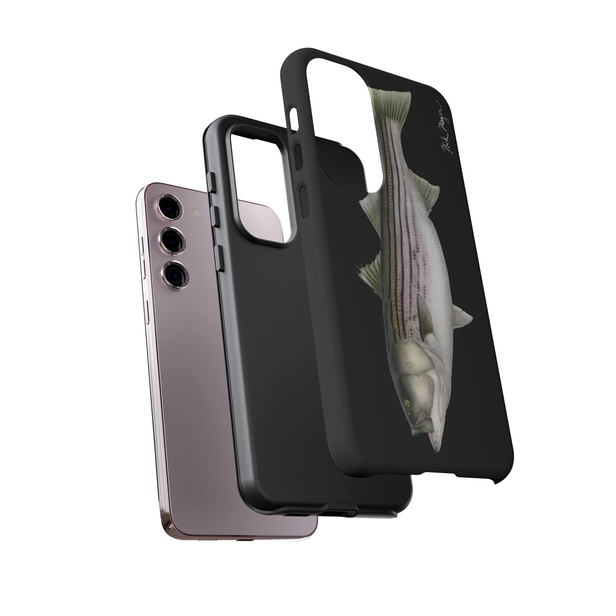 30 lb Striper Black Phone Case (Samsung) Printify