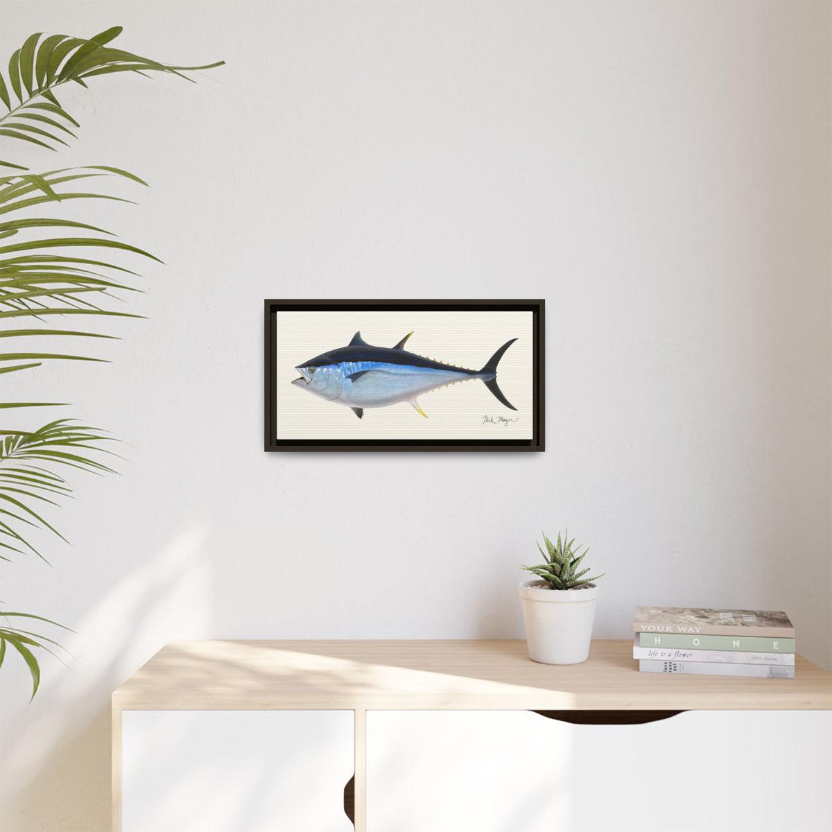 Giant Bluefin Tuna 2 Framed Canvas Print Printify