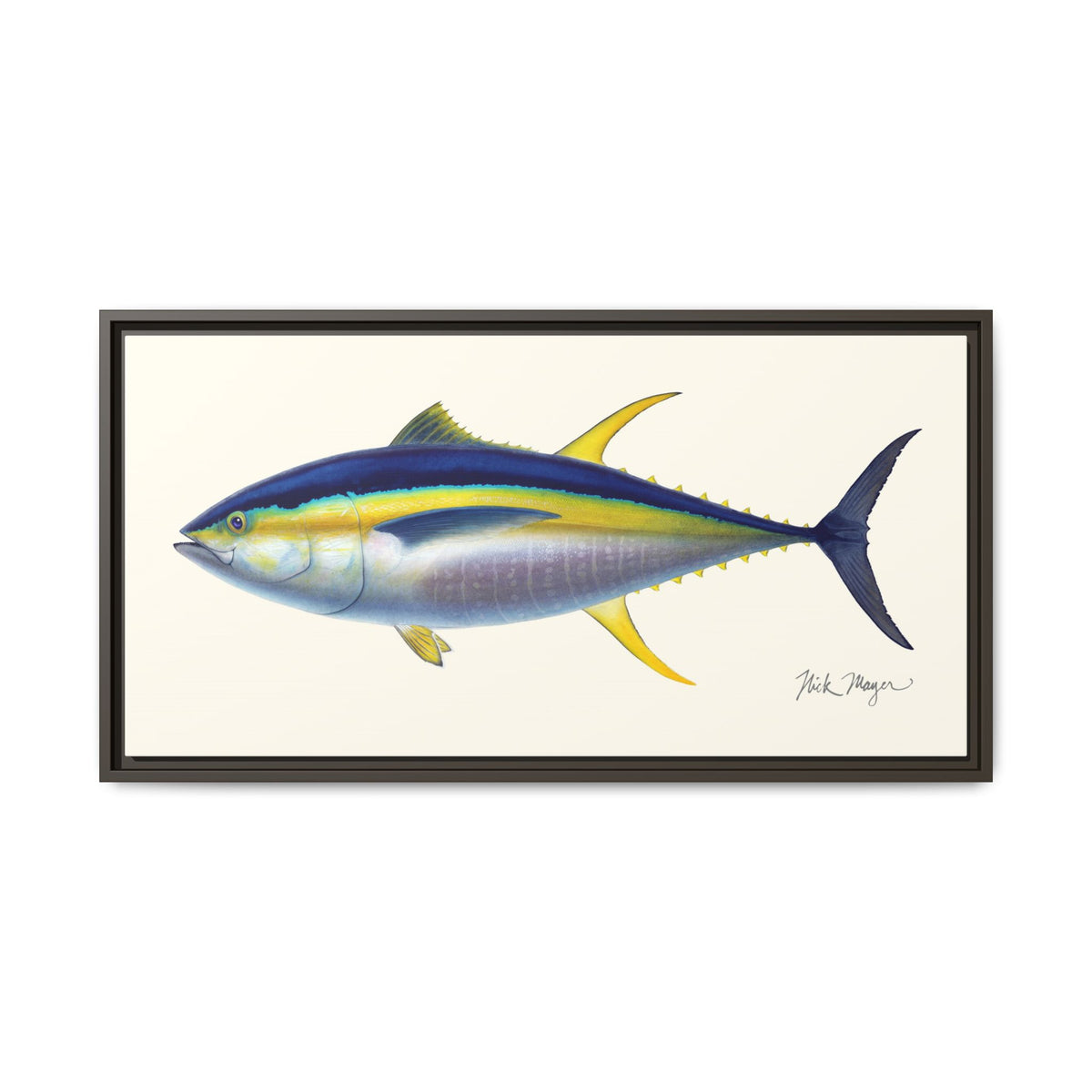 Yellowfin Tuna Framed Canvas Print Printify