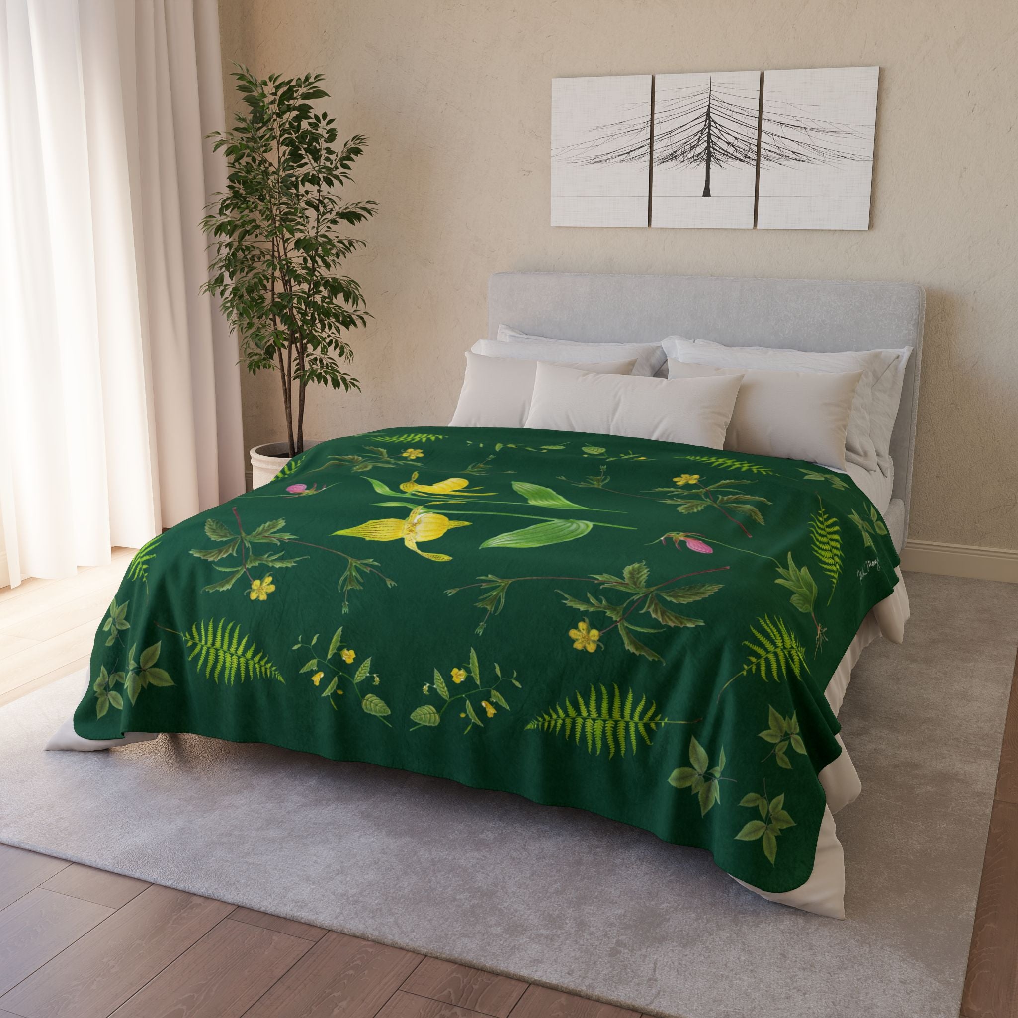 Botanicals Super Soft Sherpa Blanket