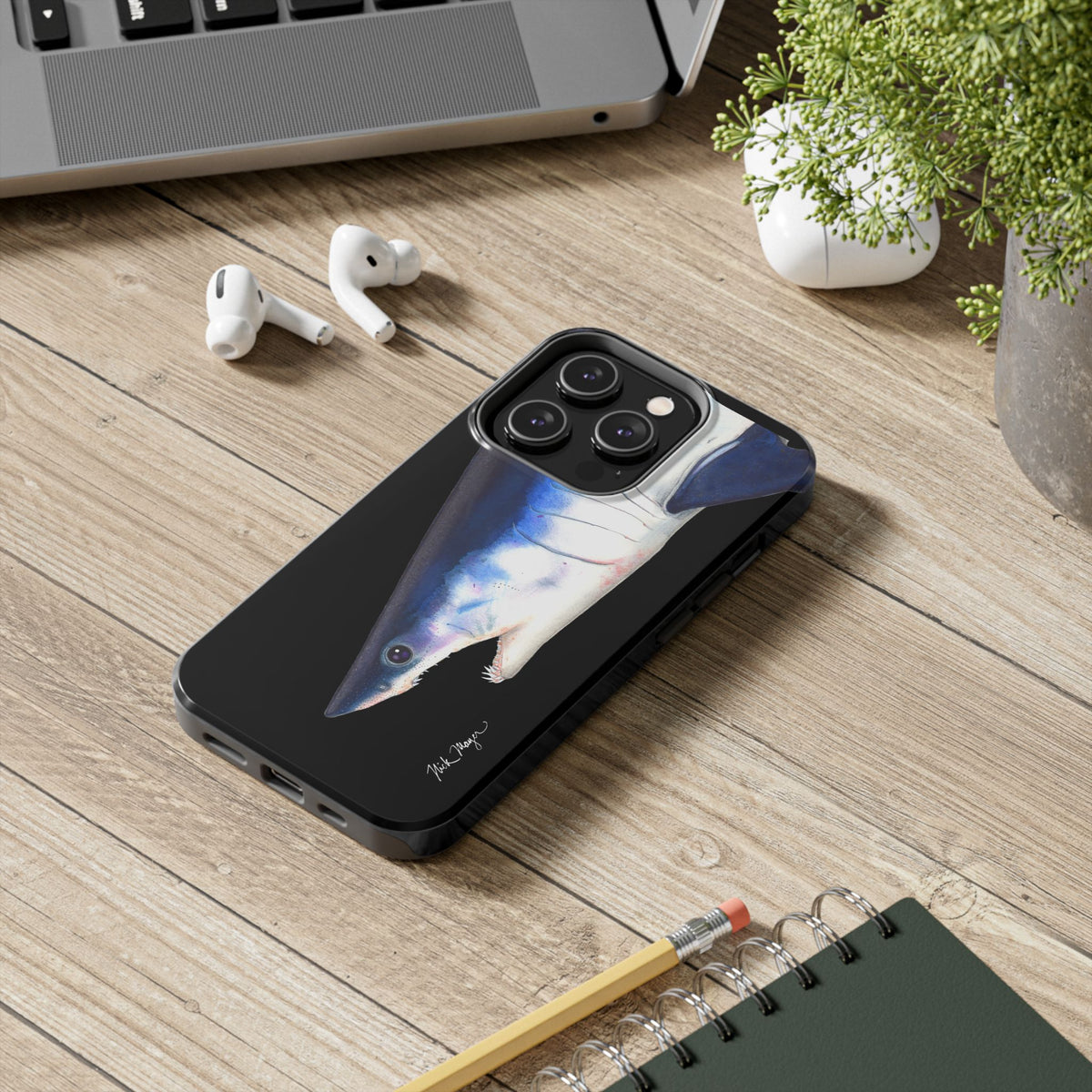 Mako Shark Face Black Case (iPhone) Printify