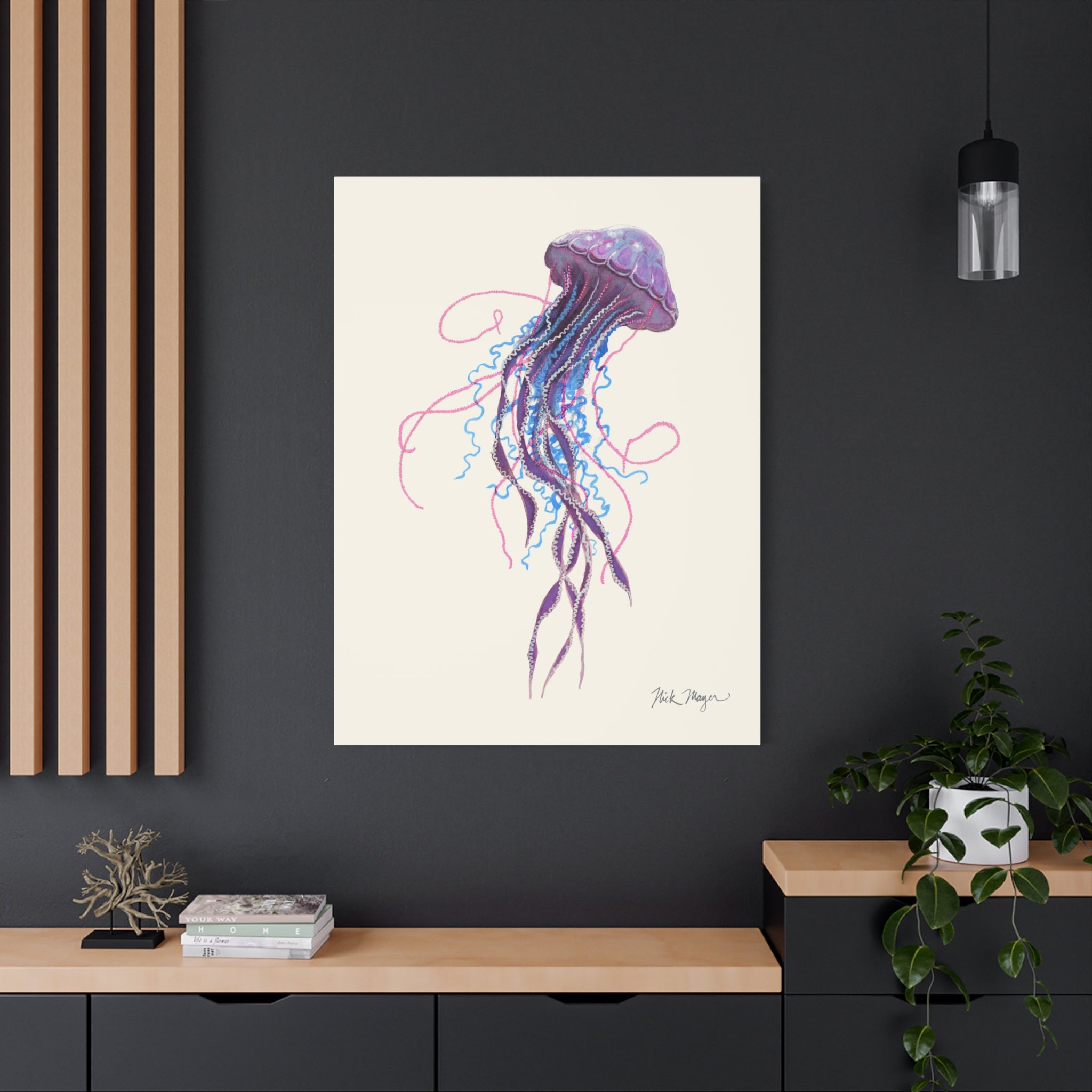 Purple Jellyfish II Canvas Print