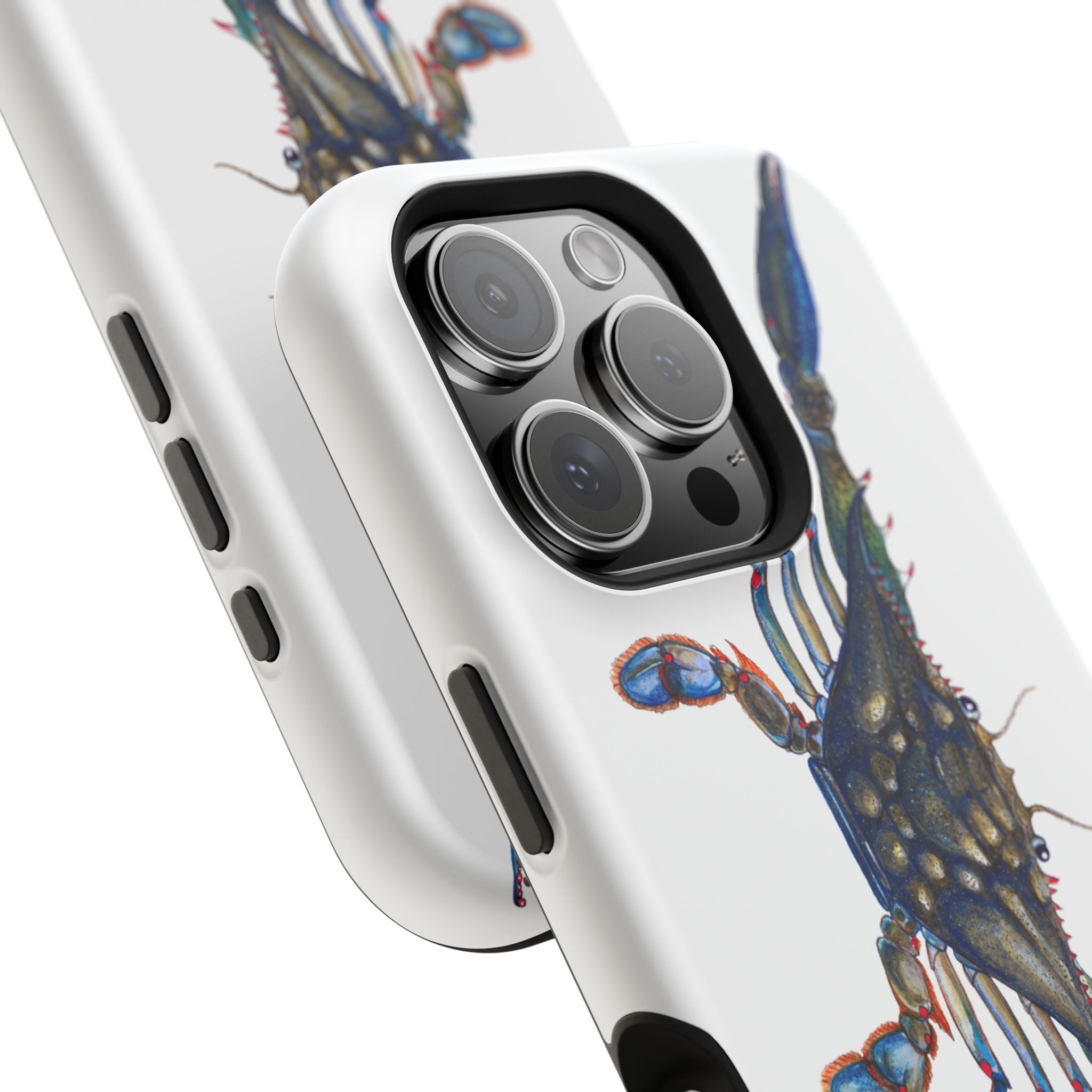 Blue Crab MagSafe White iPhone Case