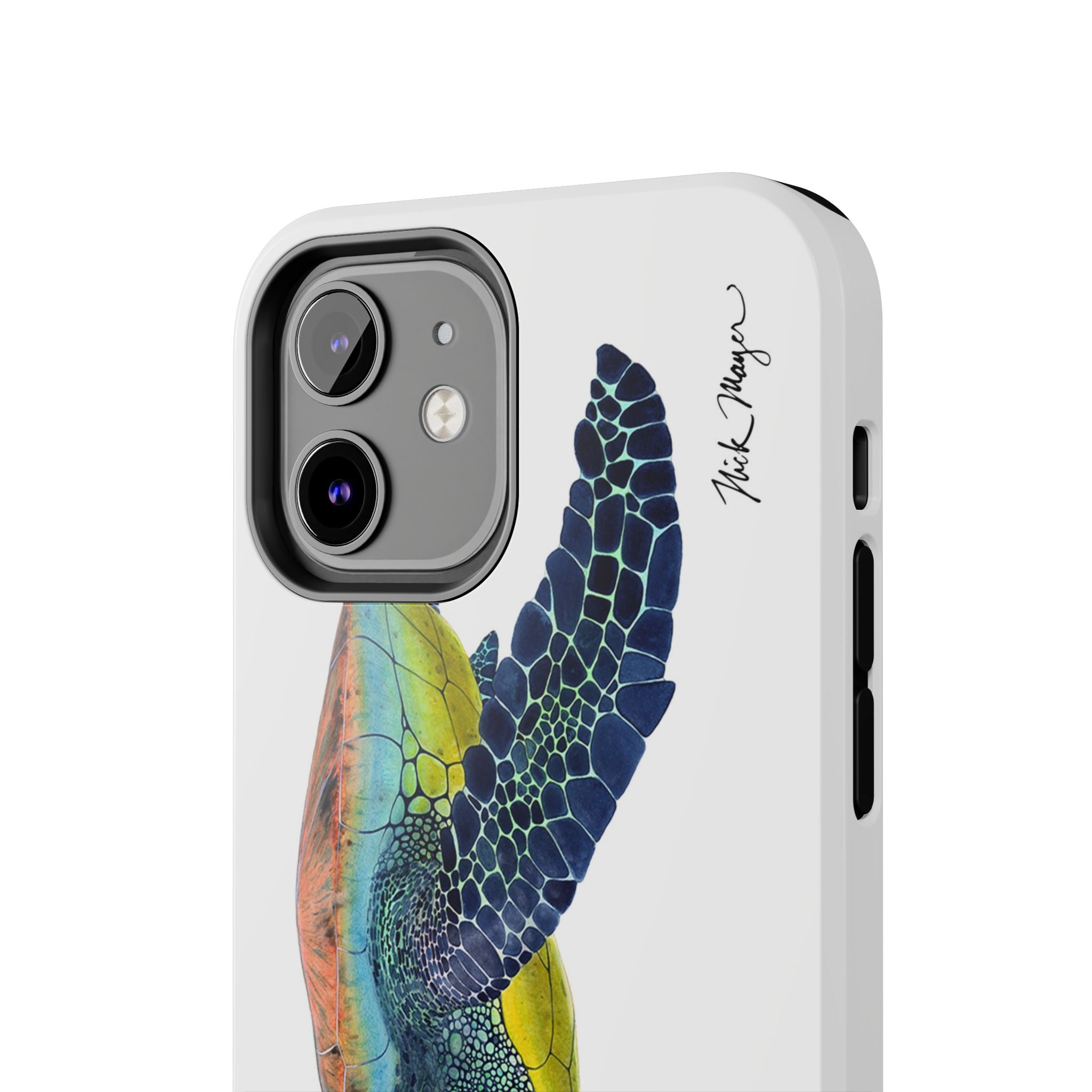 Green Sea Turtle II White Phone Case (iPhone)