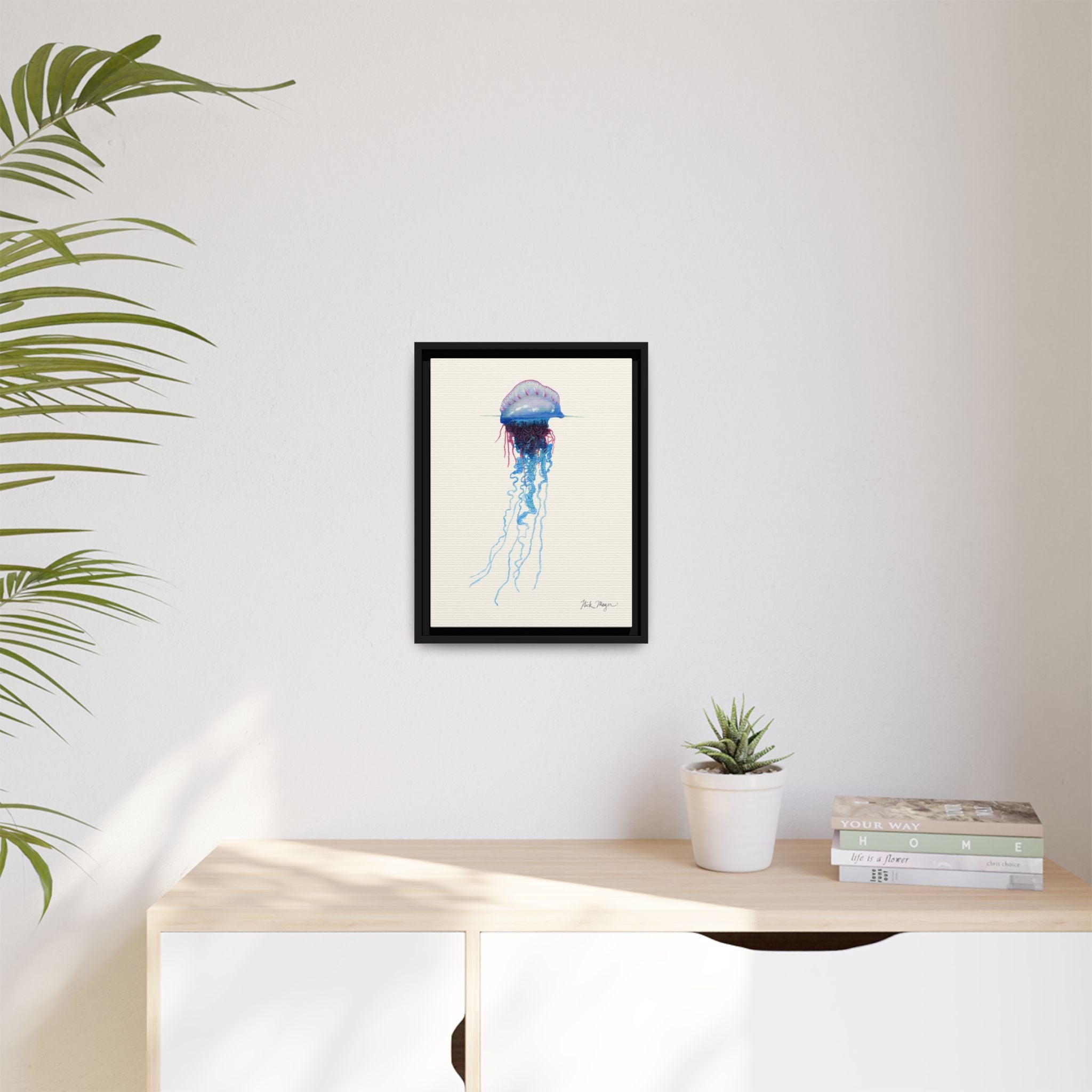Portuguese Man O' War Framed Canvas Print Printify