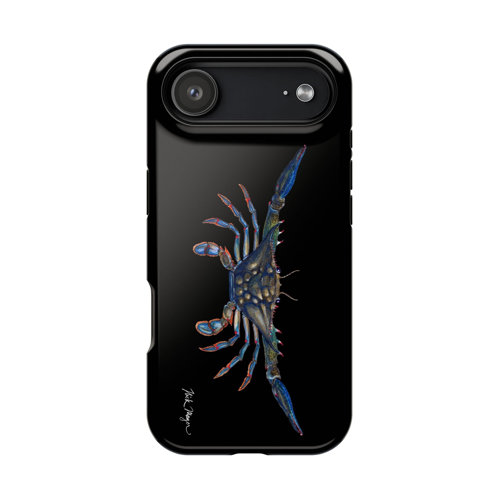 Blue Crab MagSafe Black iPhone Case
