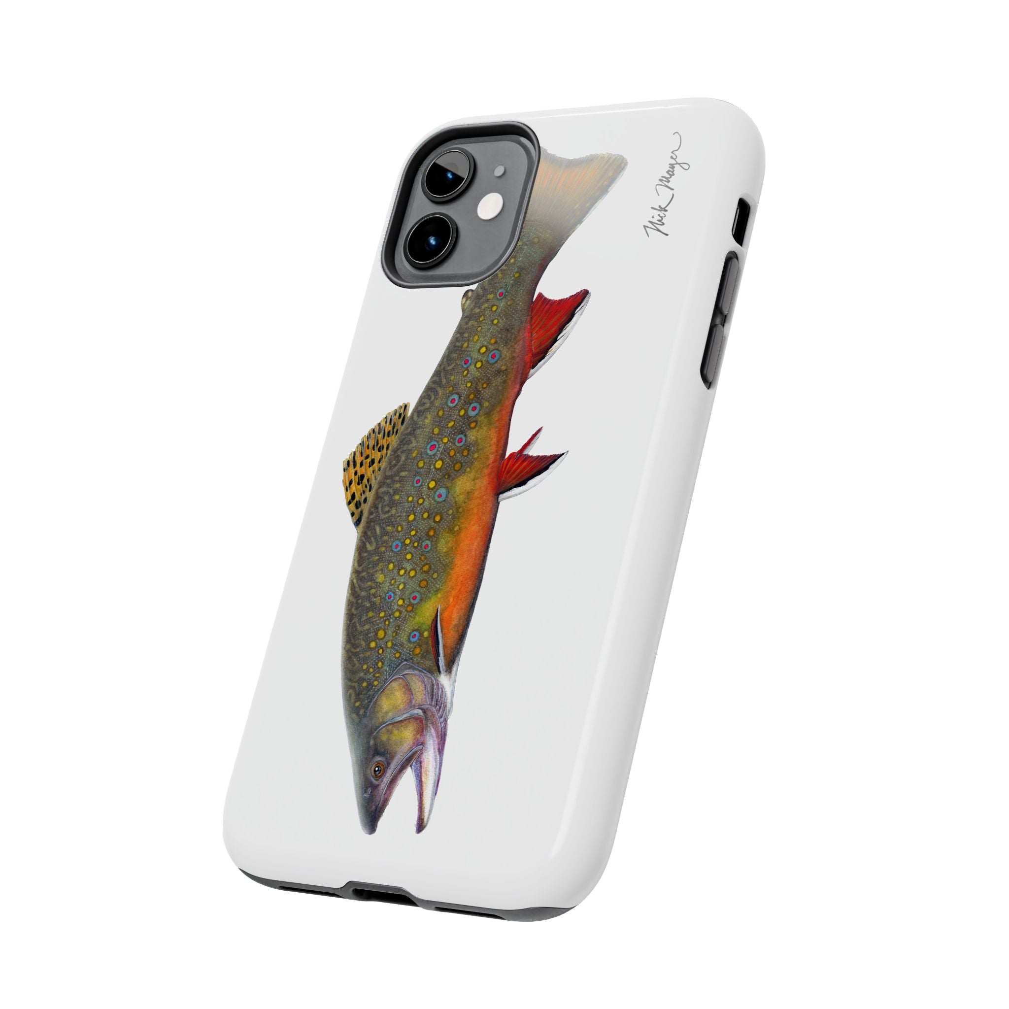 Brook Trout White Phone Case (iPhone)