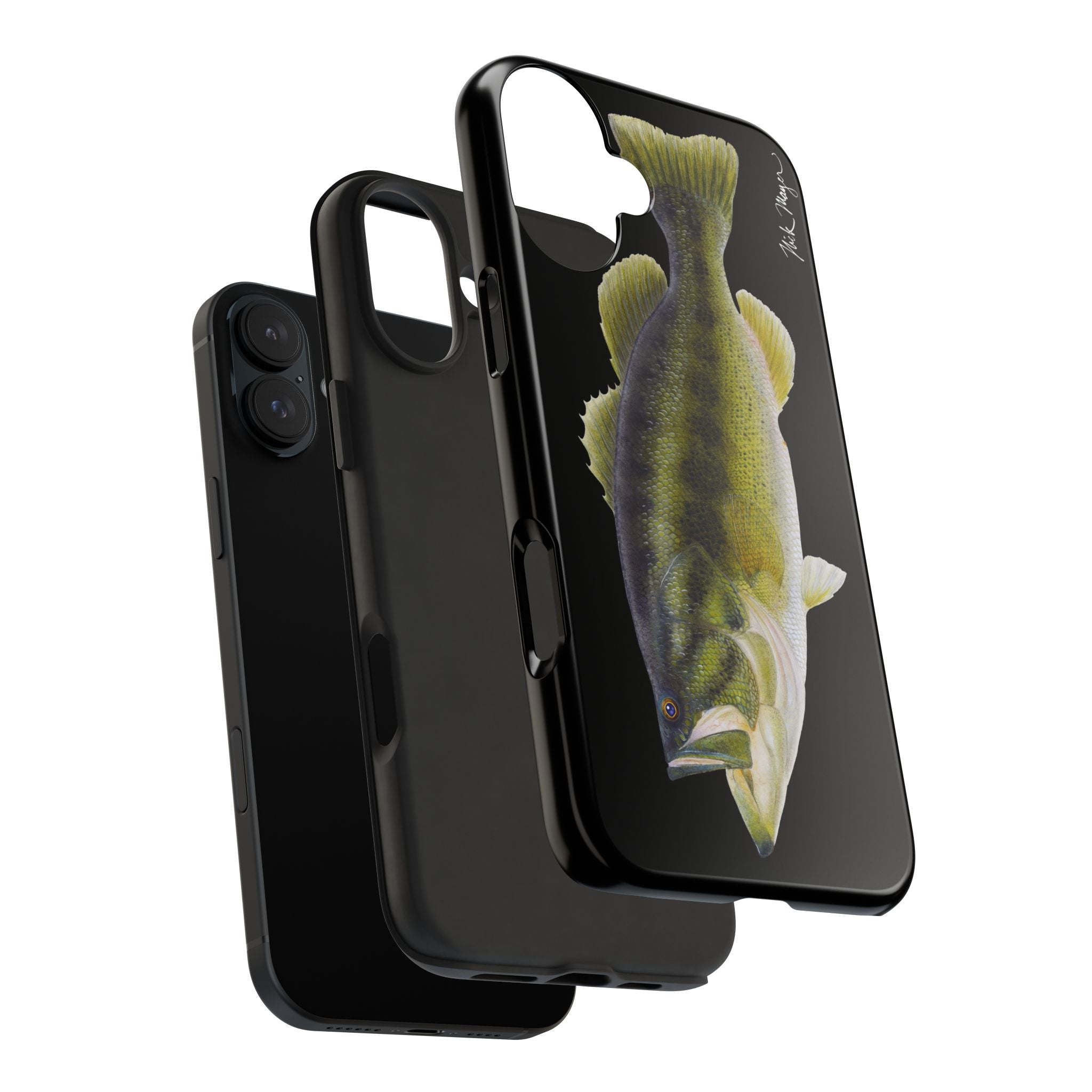 Largemouth Bass Black Phone Case (iPhone)