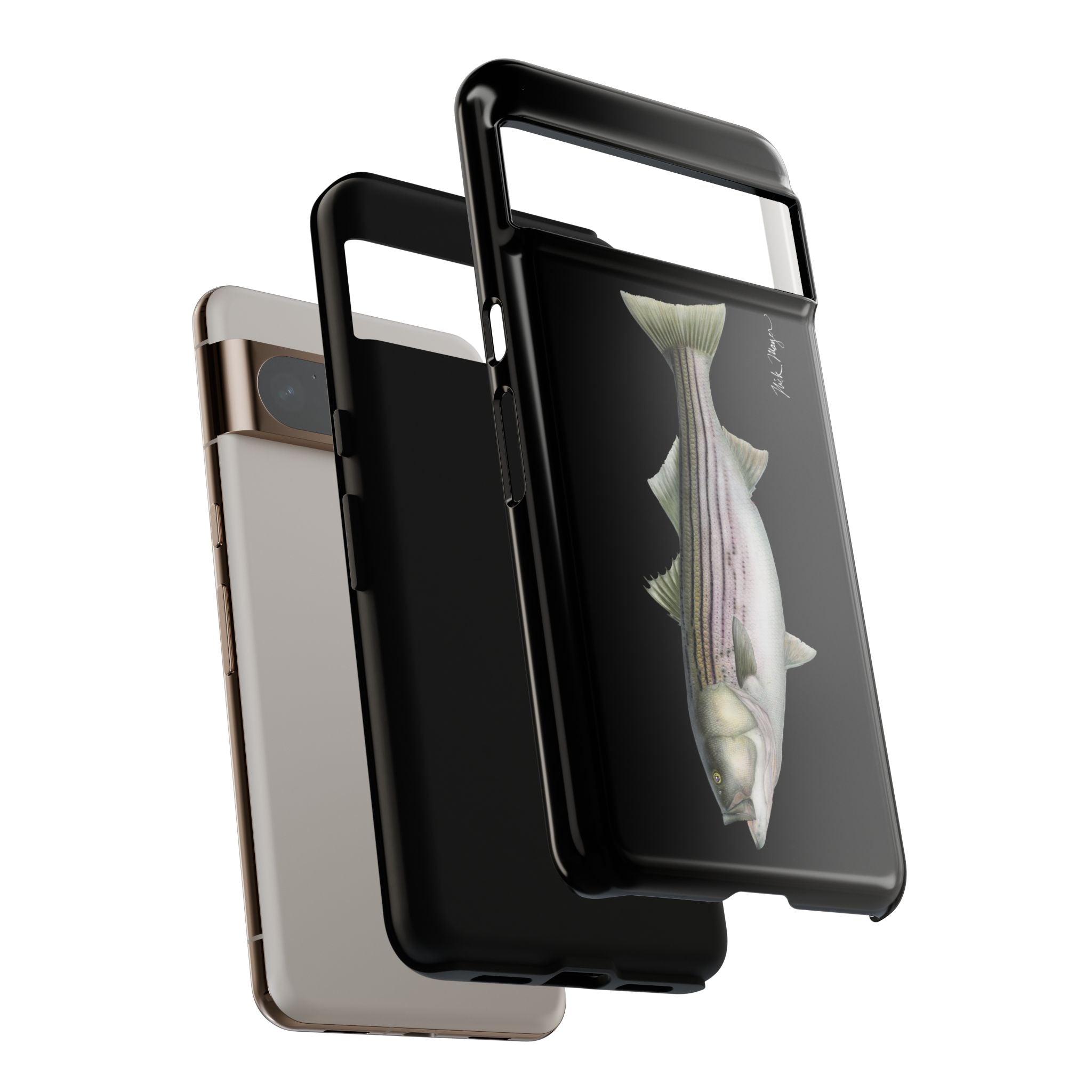 30 lb Striper Black Phone Case (Samsung) Printify