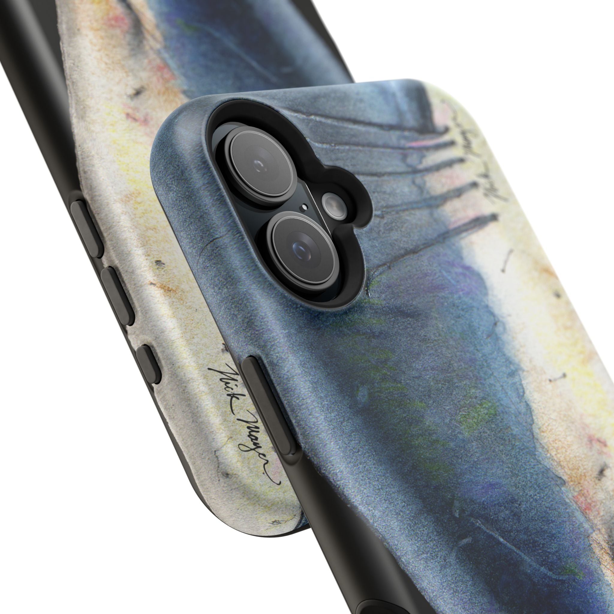 Great White Shark Face MagSafe Black iPhone Case