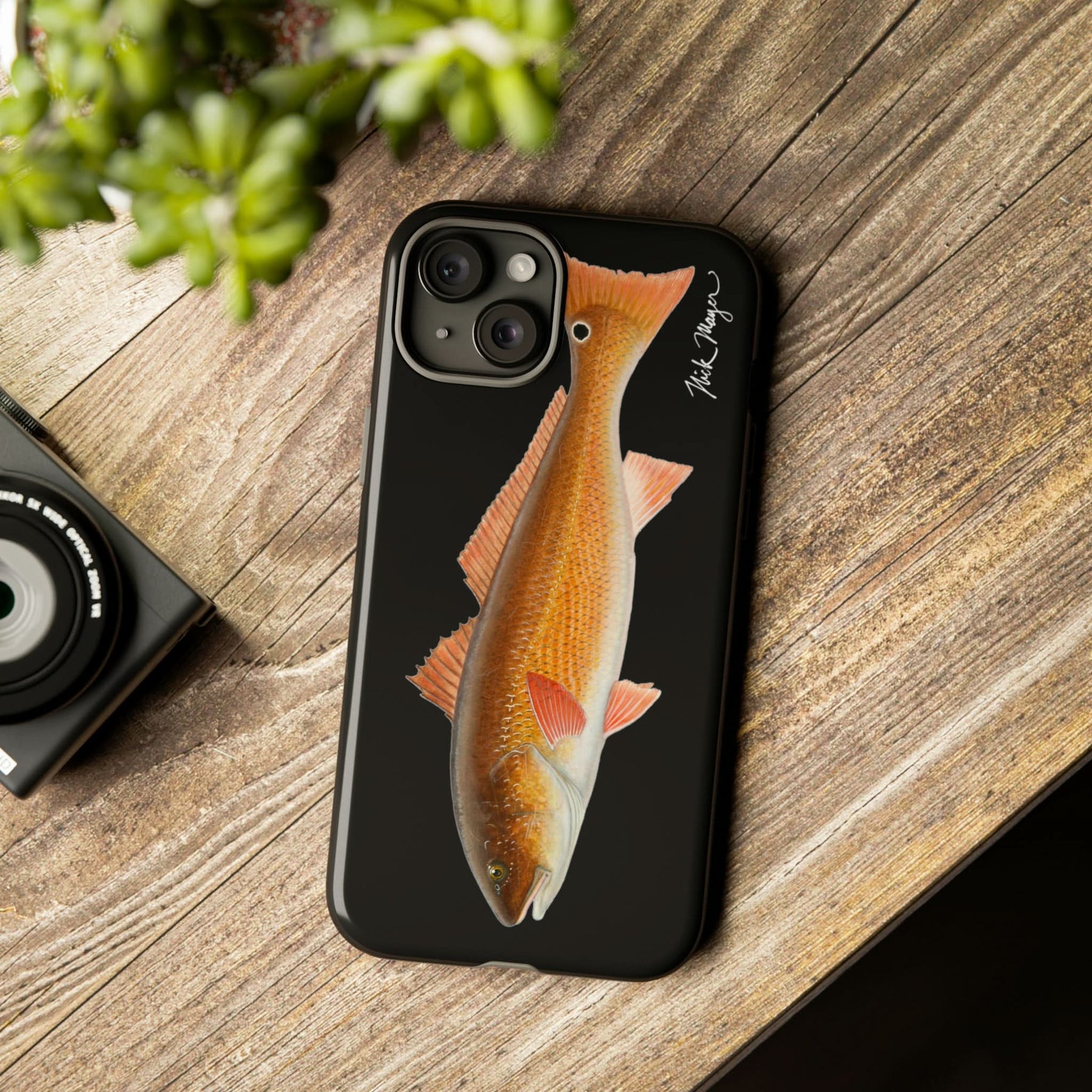 Redfish Black iPhone 15 Case