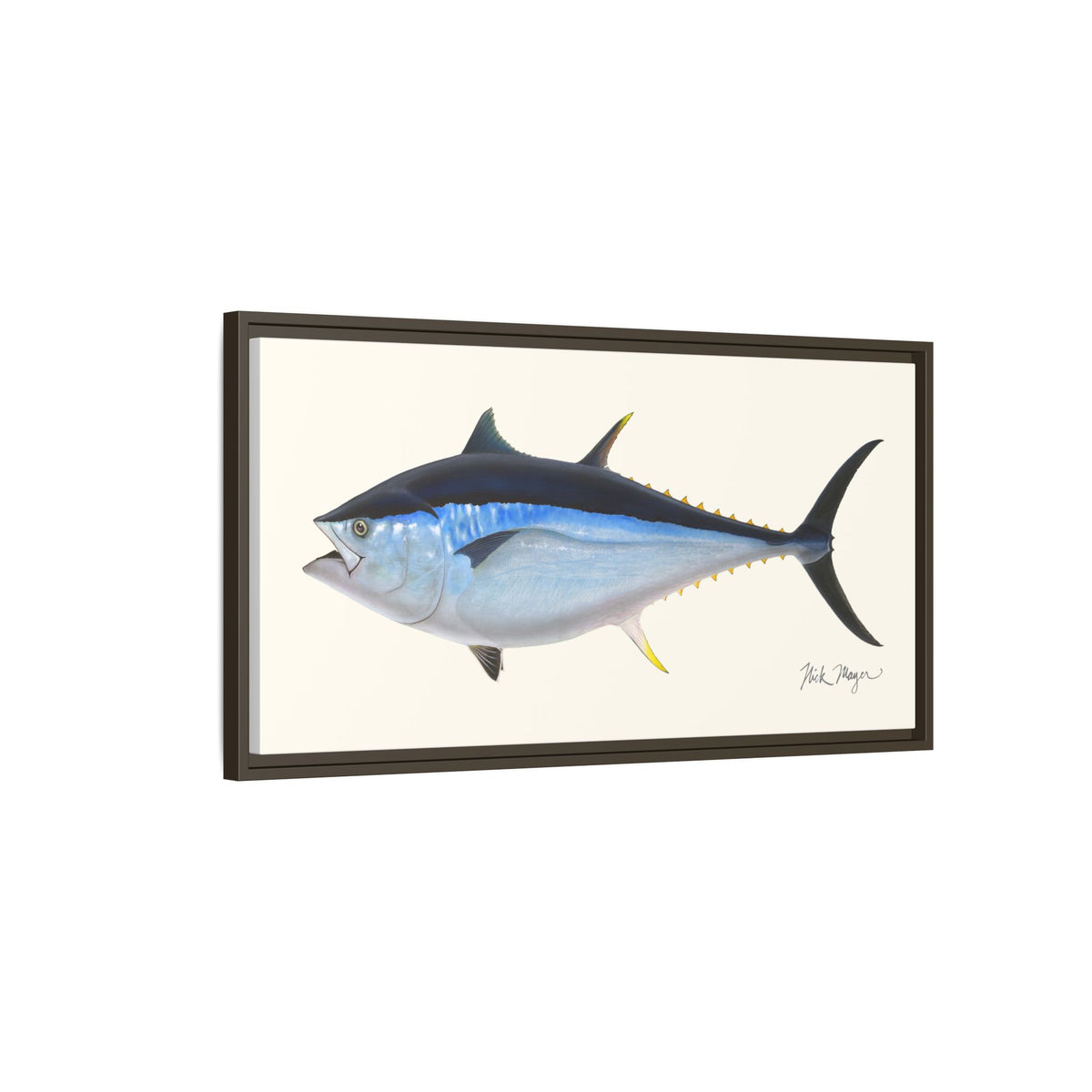 Giant Bluefin Tuna 2 Framed Canvas Print Printify