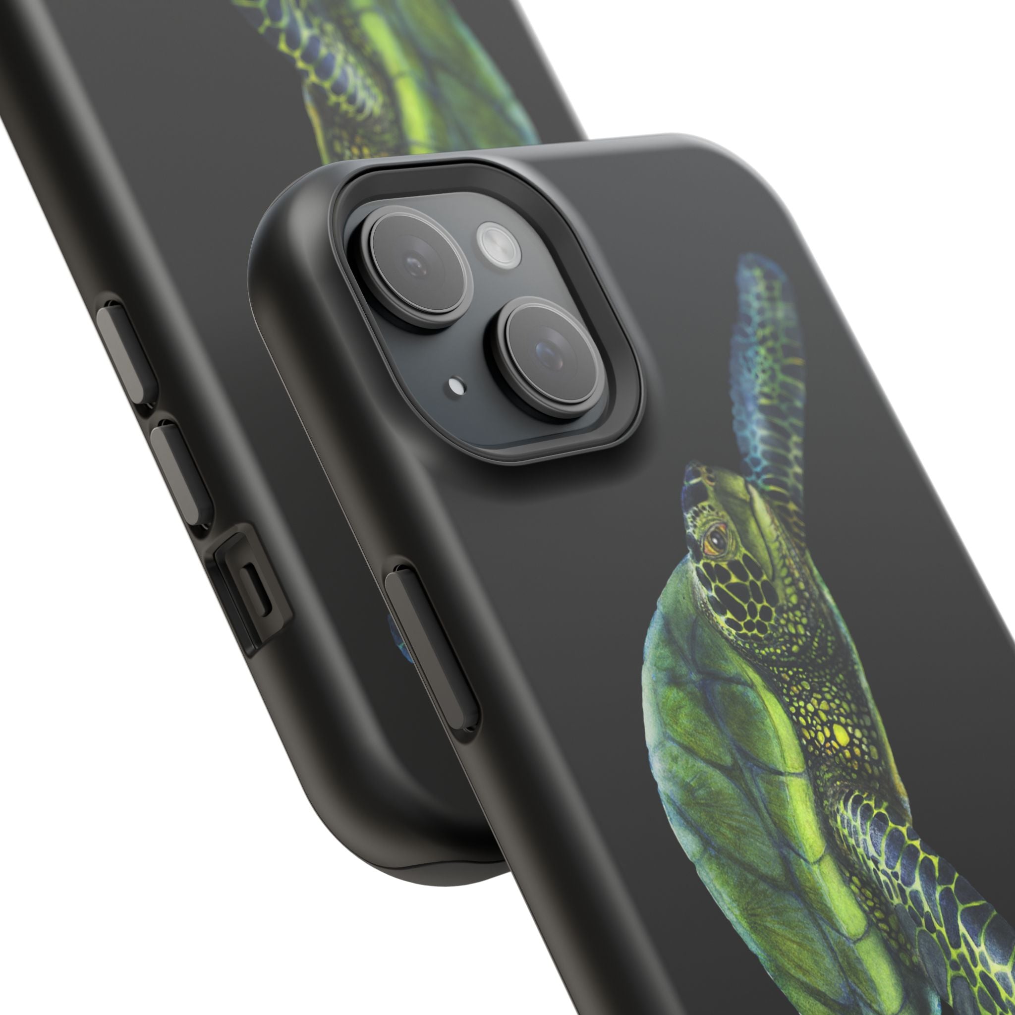 Green Sea Turtle MagSafe Black iPhone Case