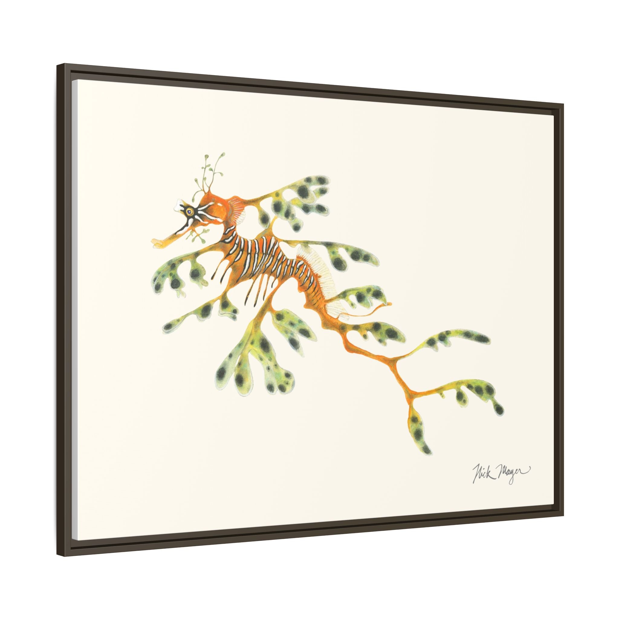 Leafy Sea Dragon Framed Canvas Print Printify
