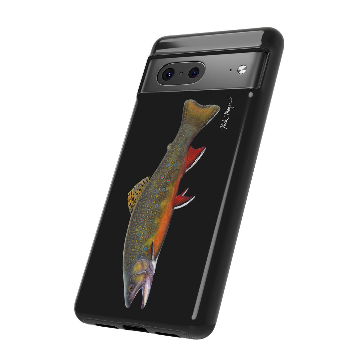 Brook Trout Black Phone Cases (Samsung) Printify