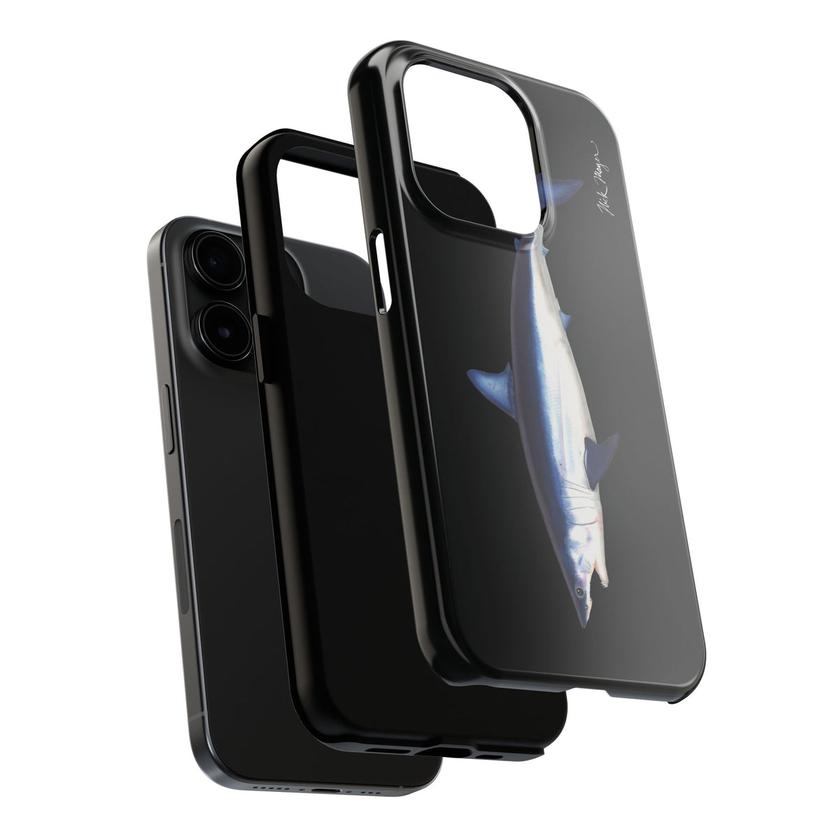 Mako Shark Black iPhone Case Printify