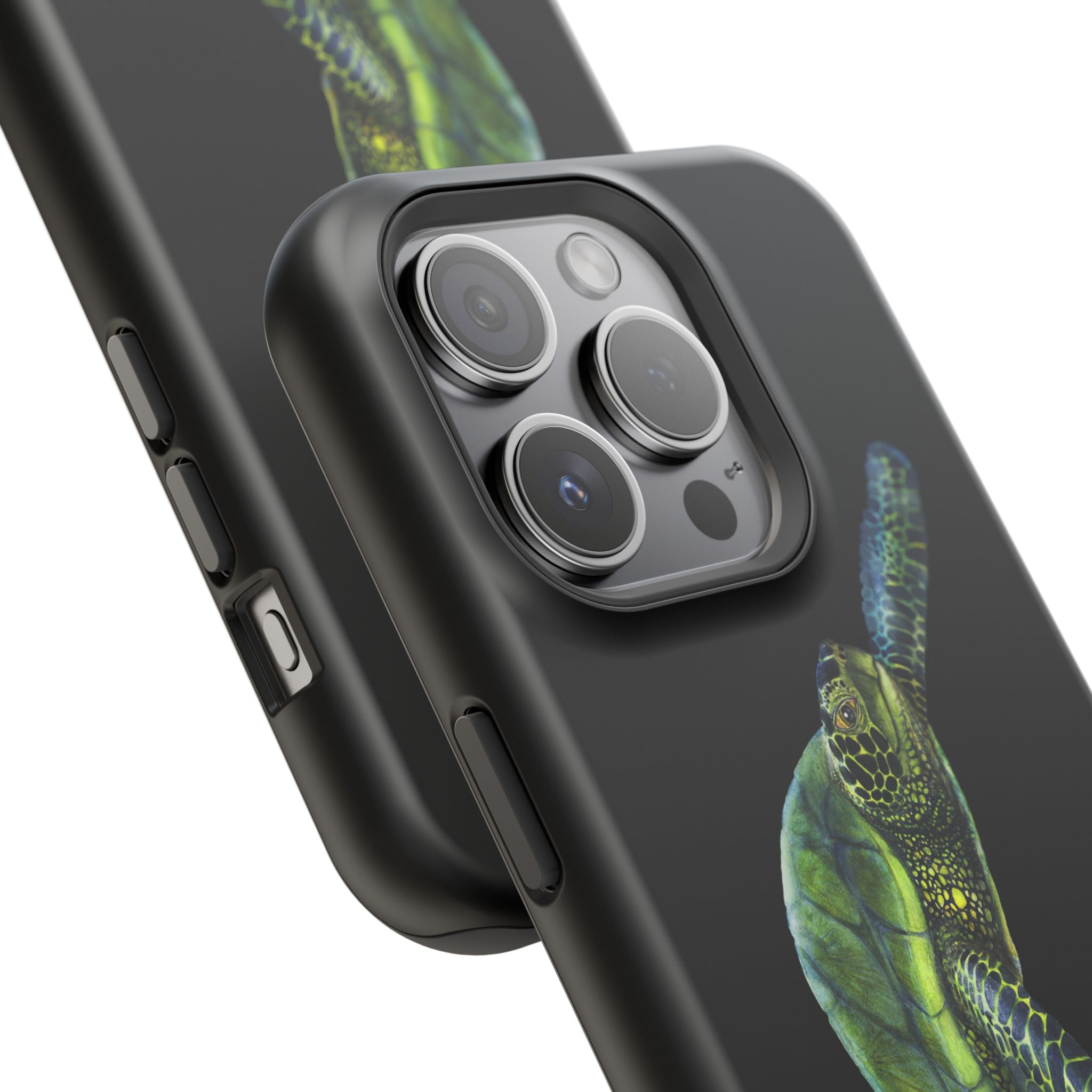 Green Sea Turtle MagSafe Black iPhone Case