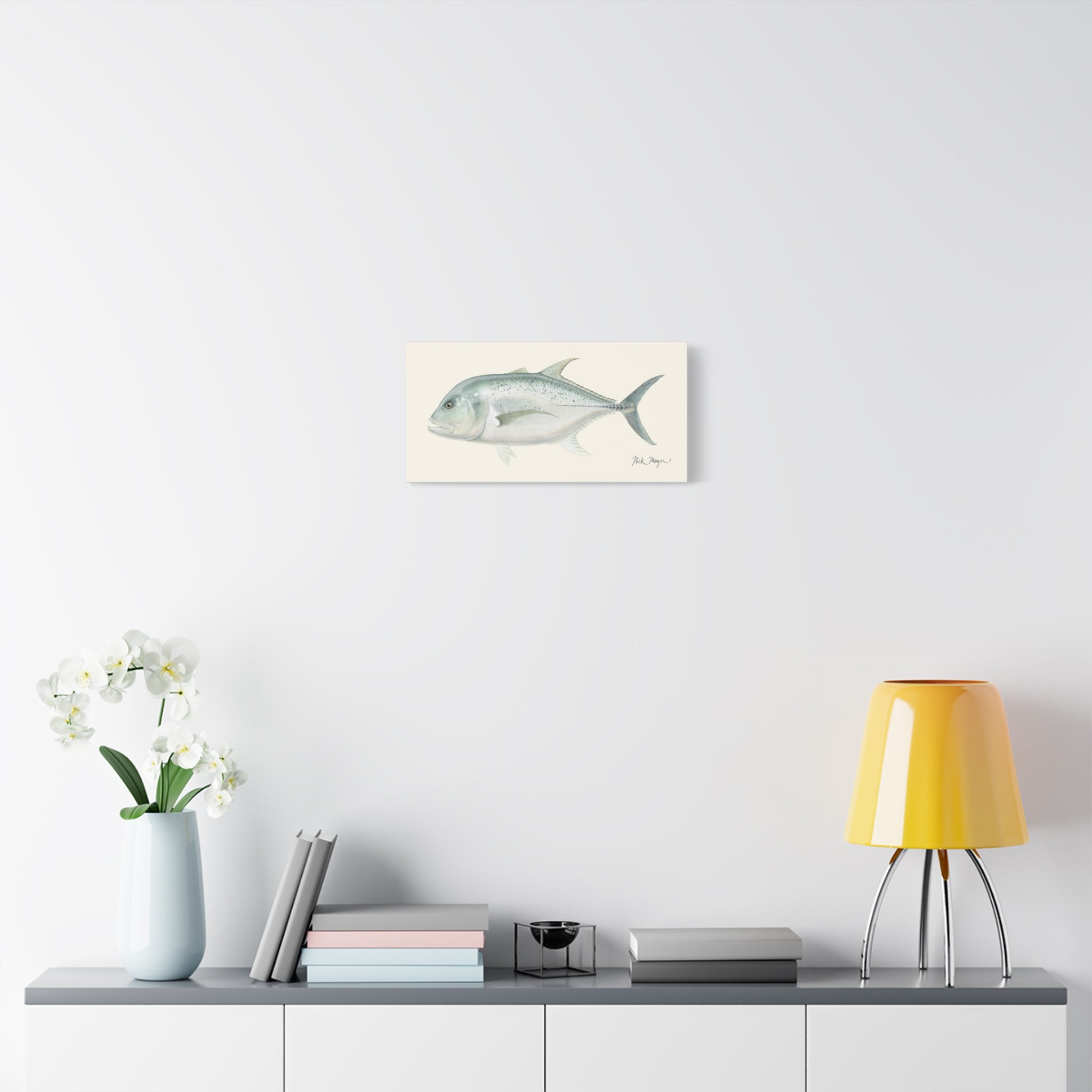 Boss Giant Trevally Canvas Print Printify