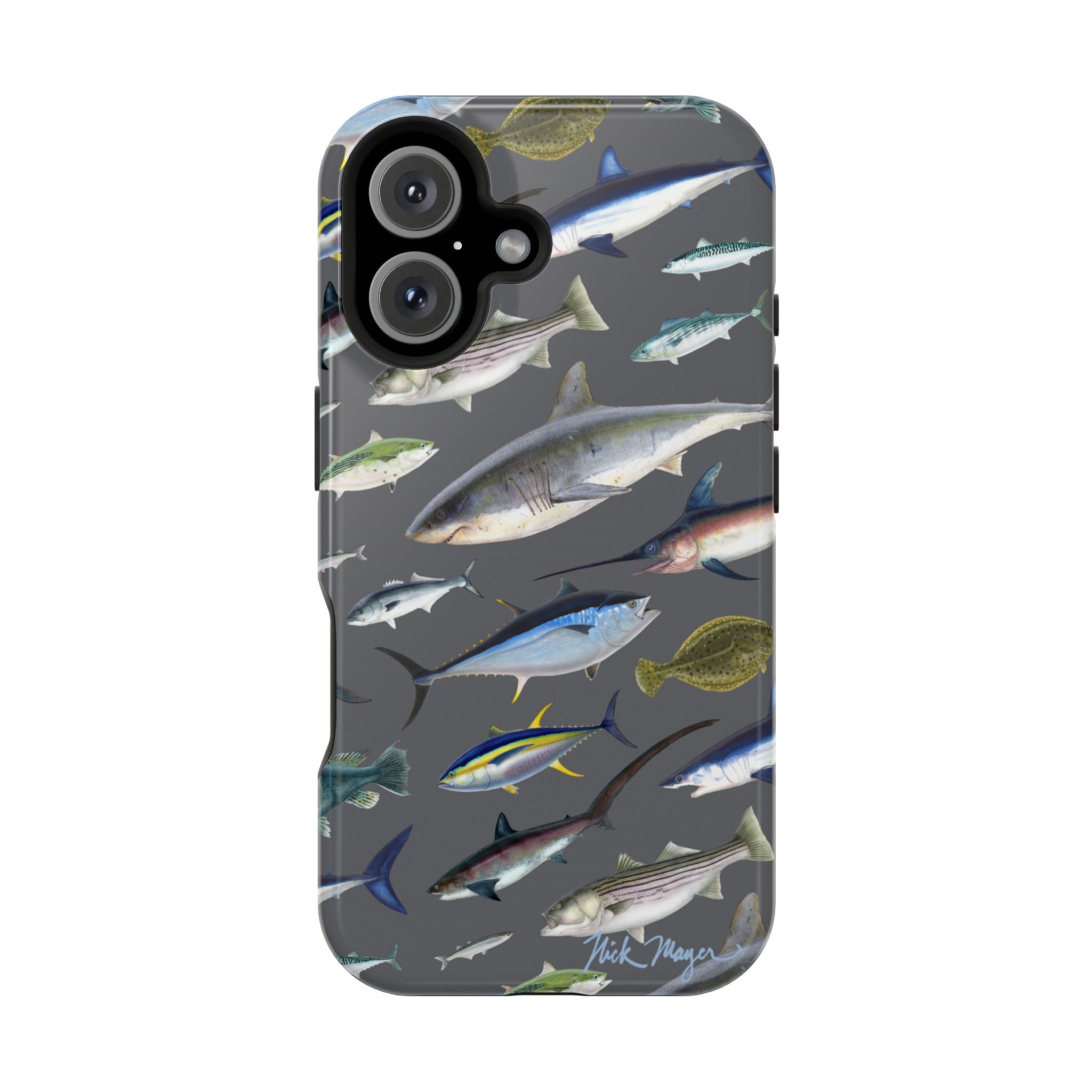 New England Offshore Fish Grey MagSafe iPhone Case
