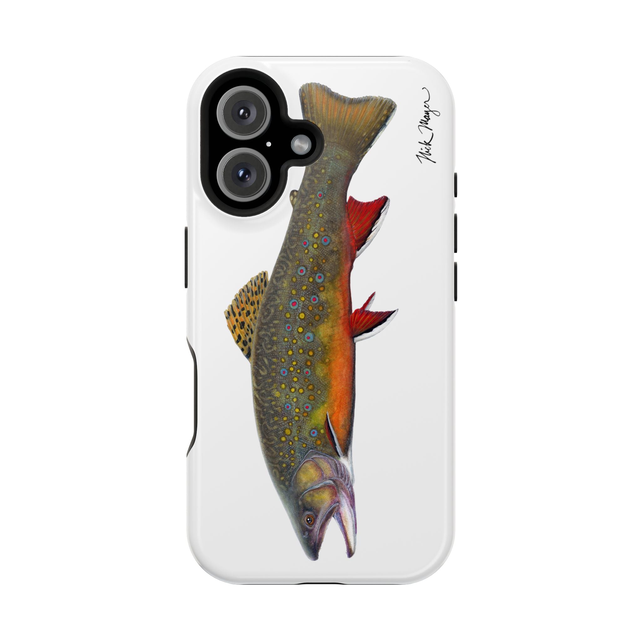 Brook Trout MagSafe White iPhone Case