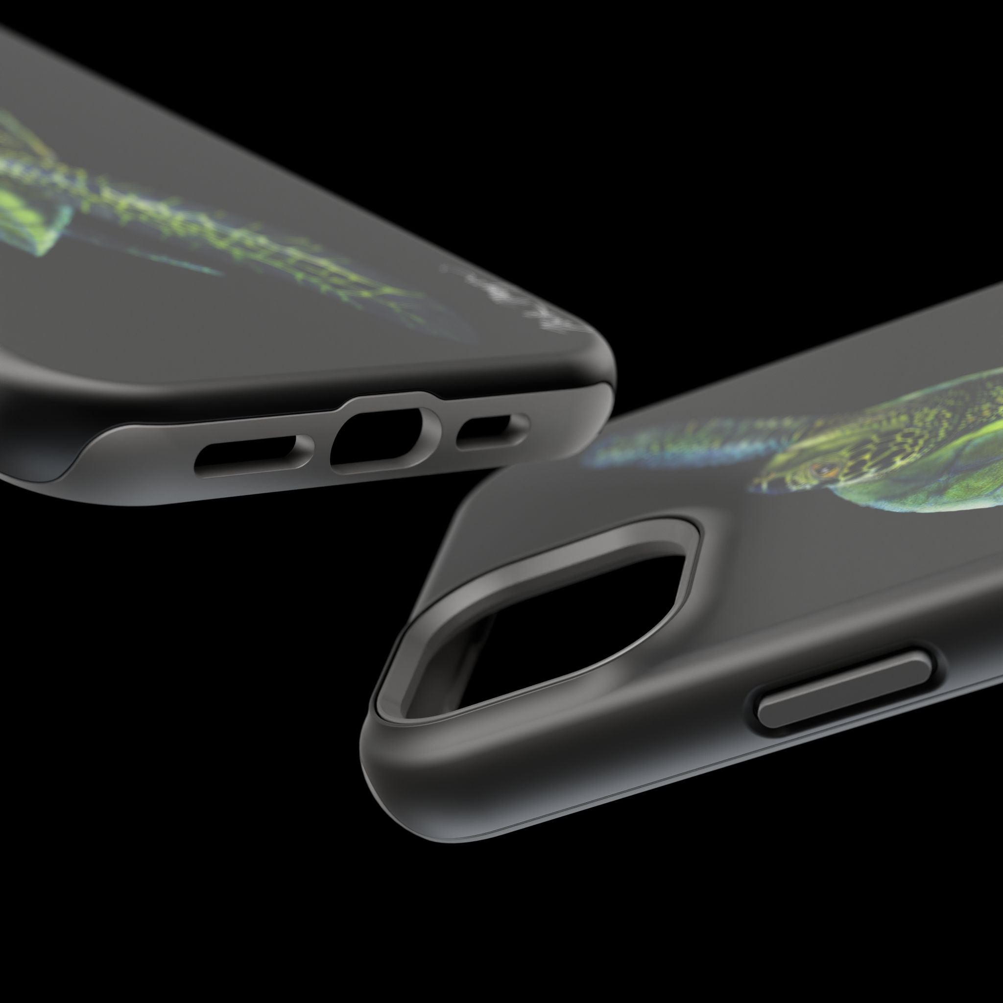 Green Sea Turtle MagSafe Black iPhone Case