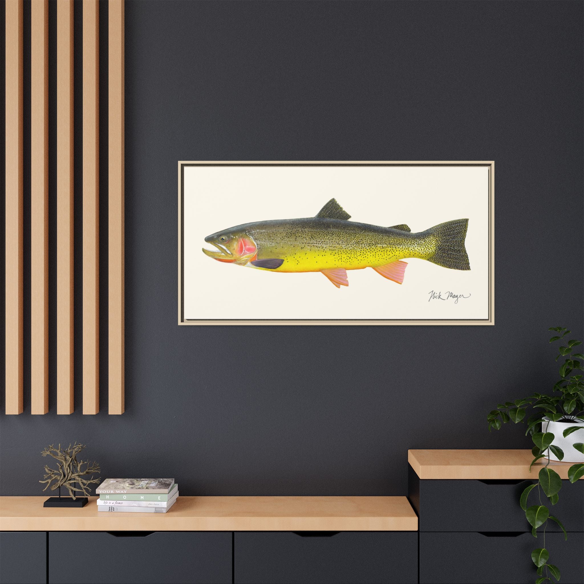 Cutthroat Trout III Framed Canvas Print Printify