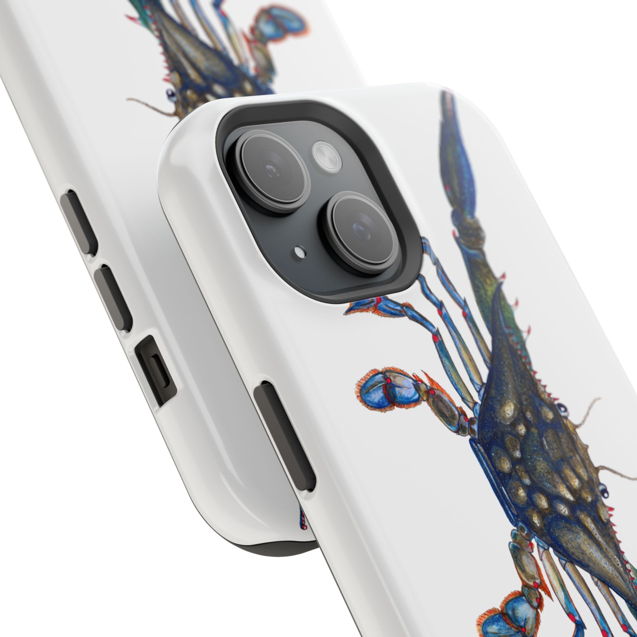 Blue Crab MagSafe White iPhone Case