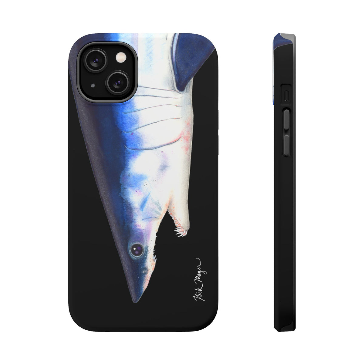 Mako Shark Face MagSafe Black iPhone Case Printify
