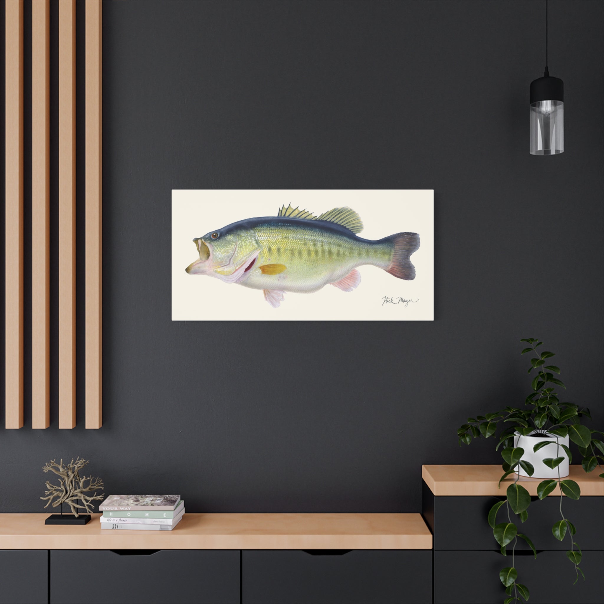 Largemouth Bass III Canvas Print Printify