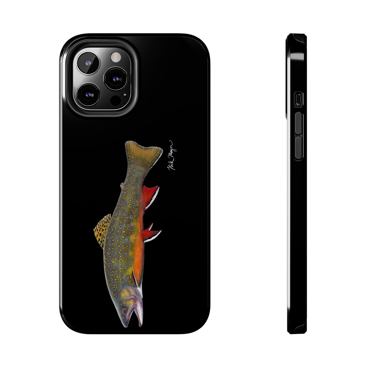 Brook Trout Black Phone Case (iPhone) Printify