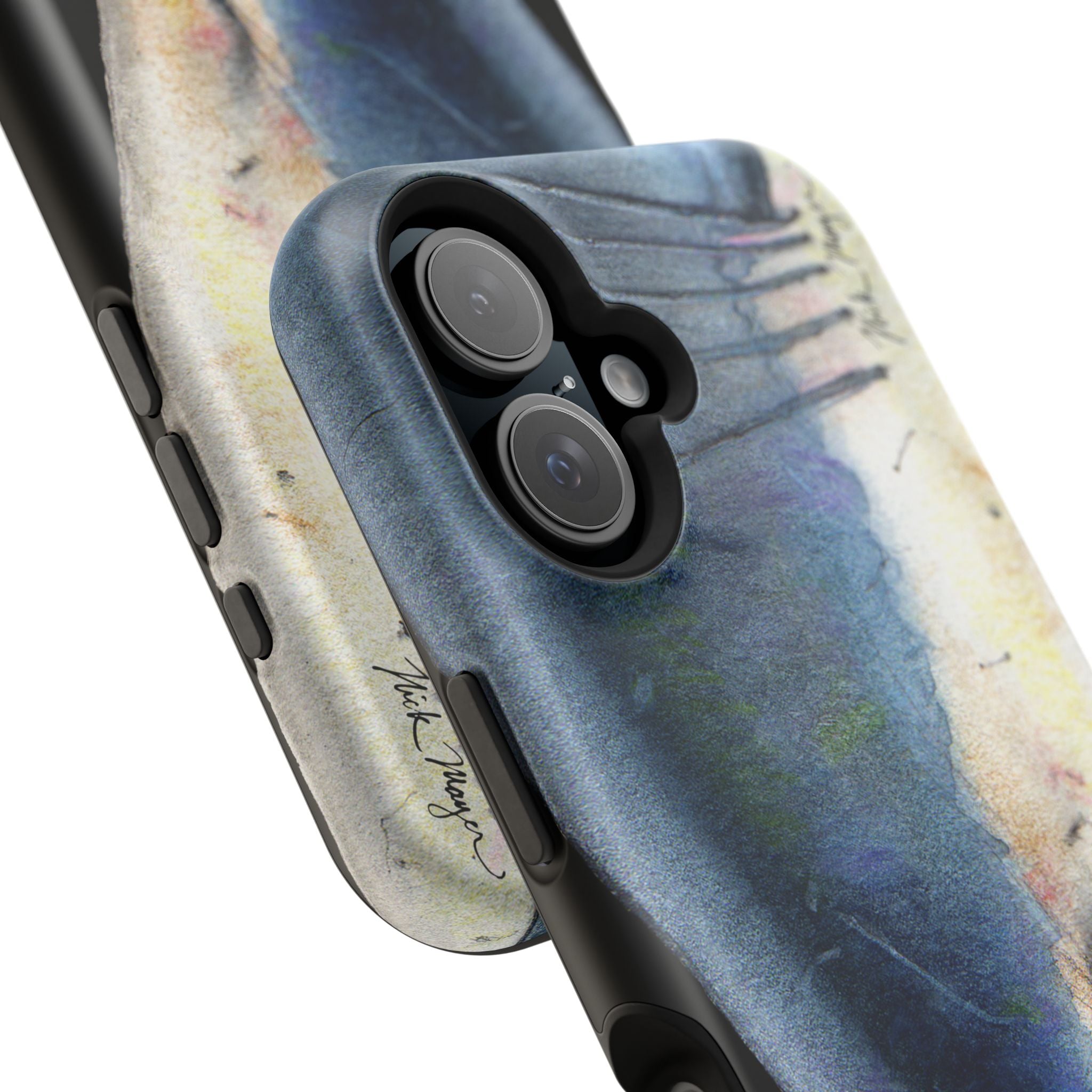 Great White Shark Face MagSafe Black iPhone Case