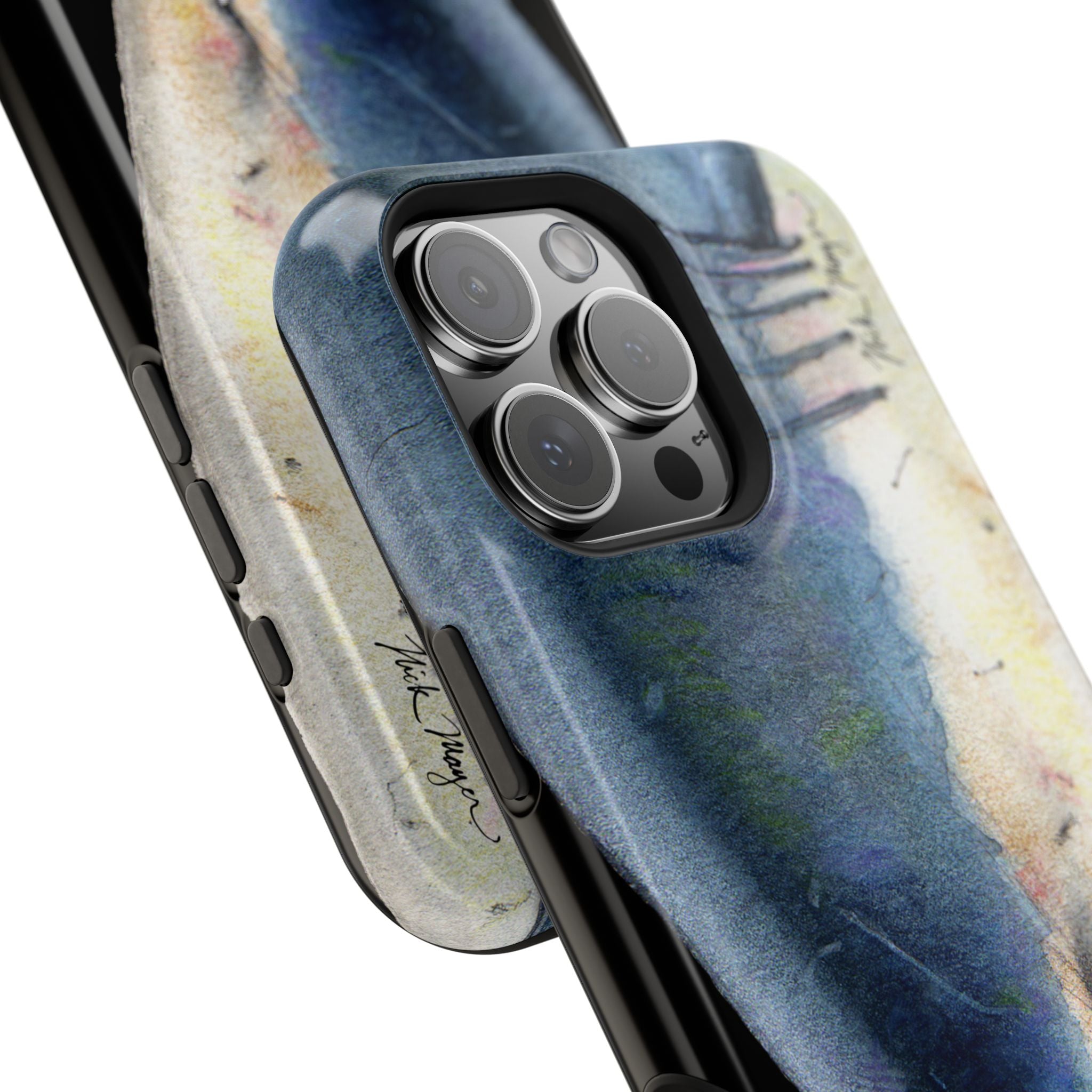 Great White Shark Face MagSafe Black iPhone Case