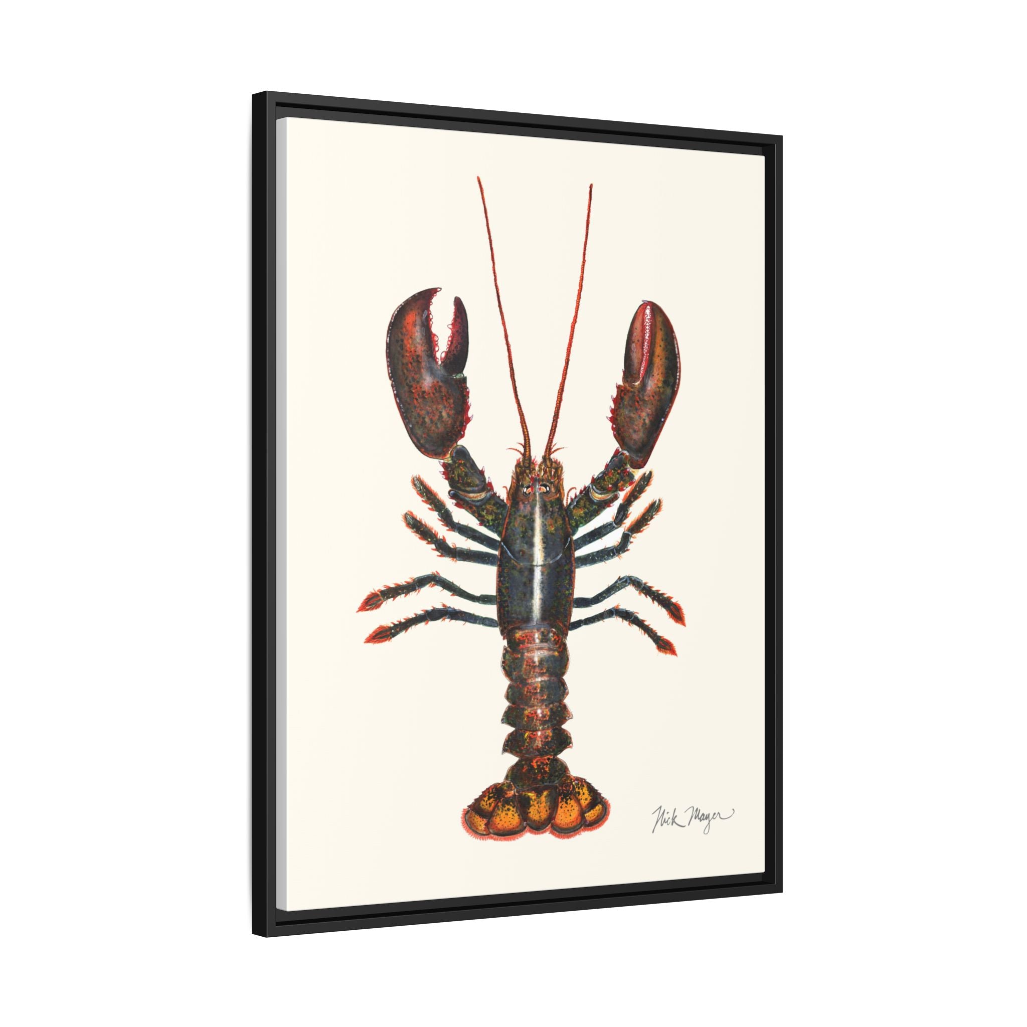 Northern Lobster Framed Canvas Print Printify