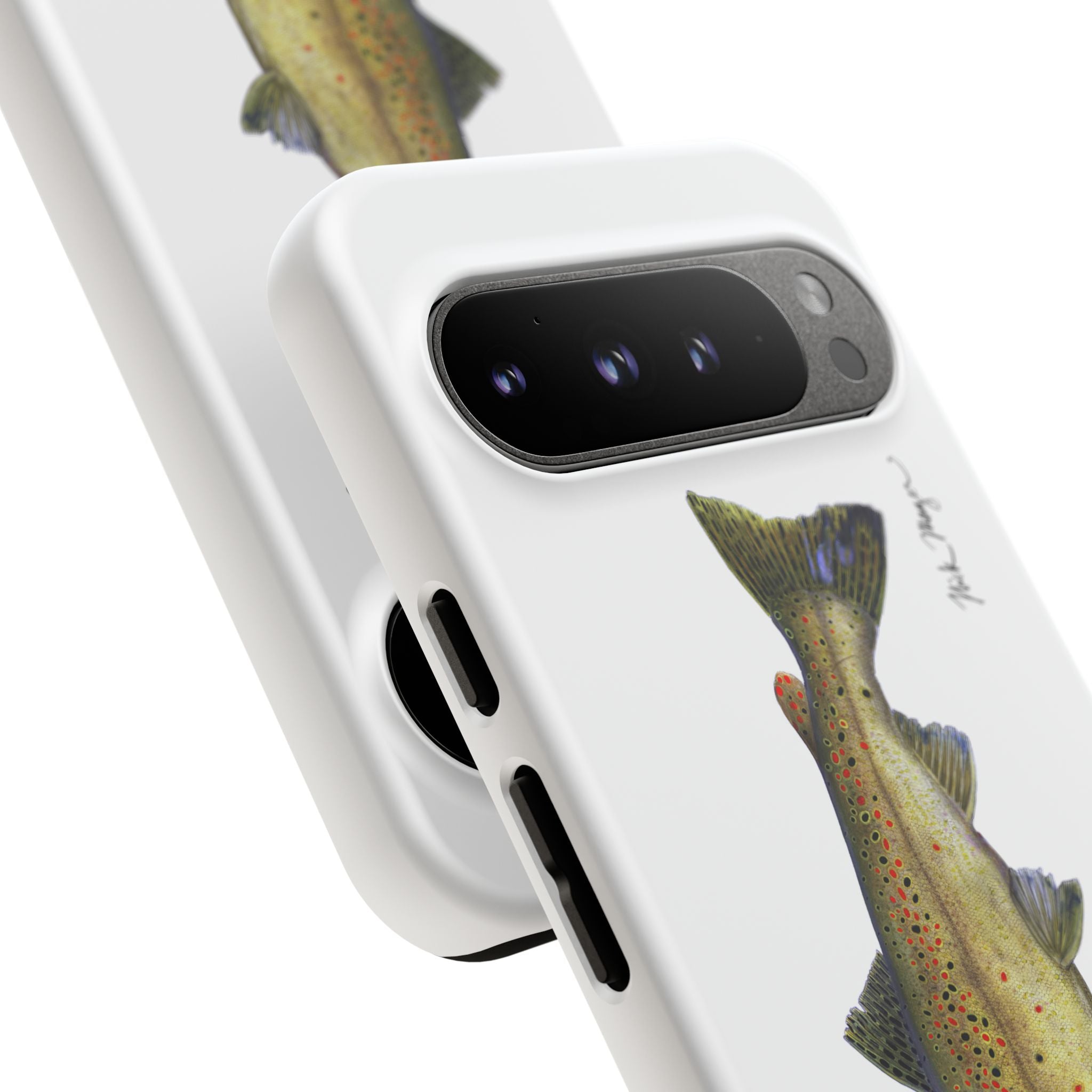 Brown Trout White Phone Case (Samsung)