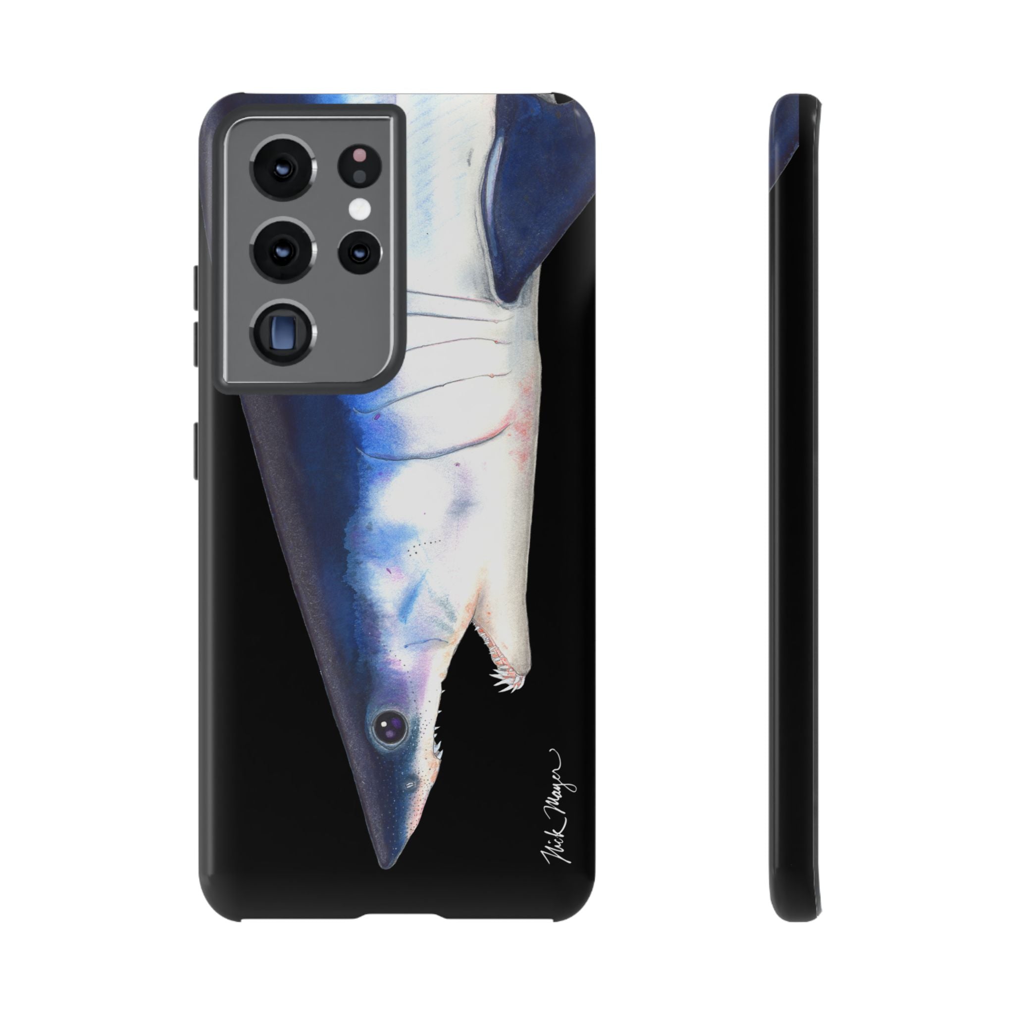 Mako Shark Face Black Phone Case (Samsung) Printify