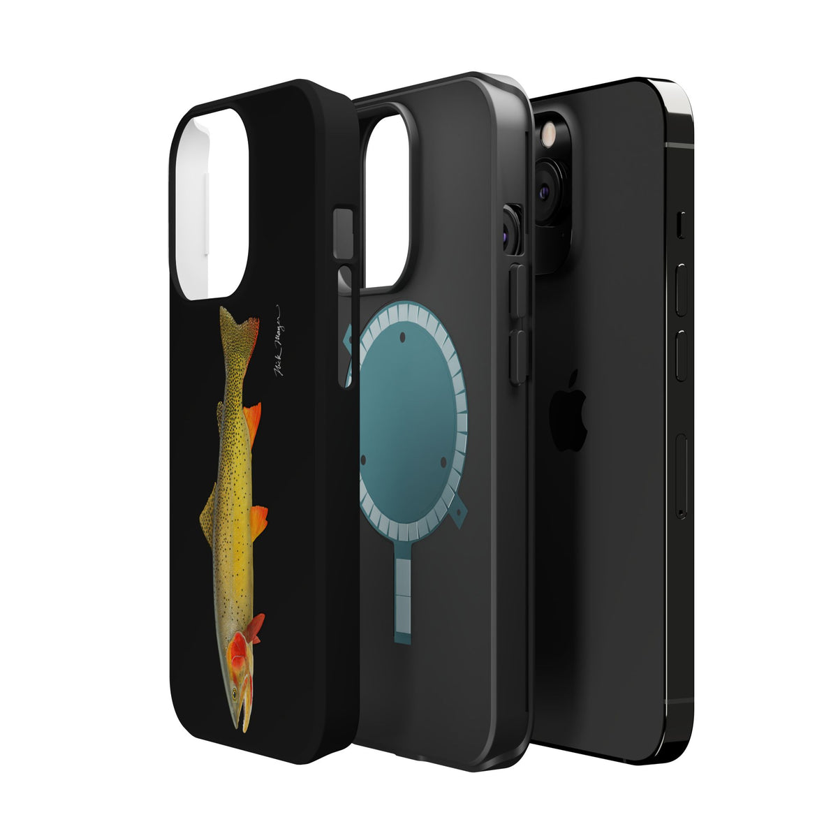 Cutthroat Trout 1 Black MagSafe iPhone Case Printify