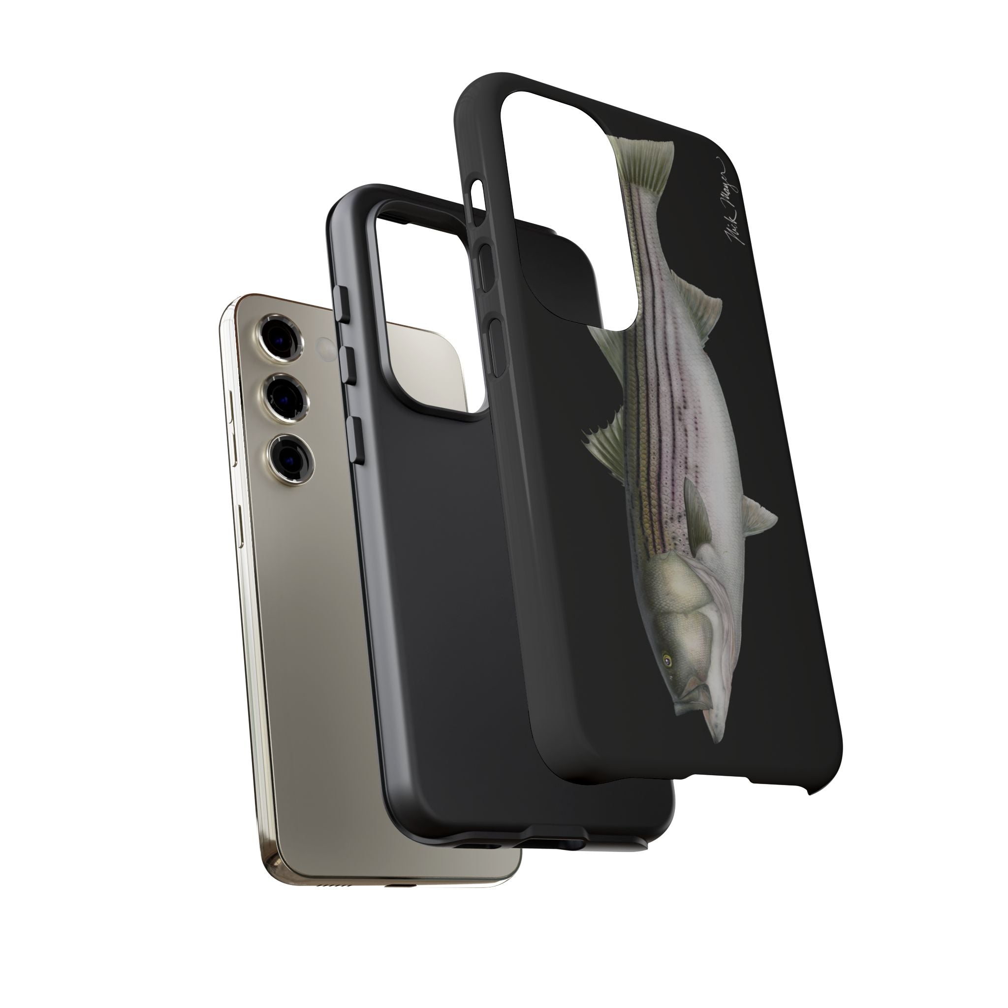 30 lb Striper Black Phone Case (Samsung) Printify