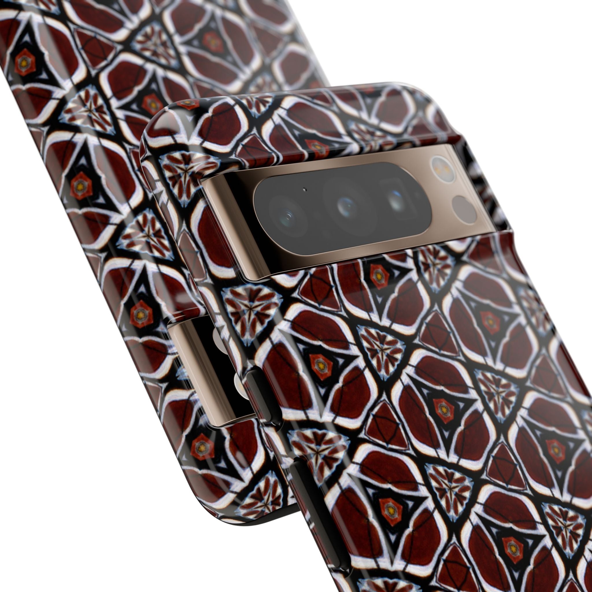 Maroon Butterfly Pattern Phone Case (Samsung)