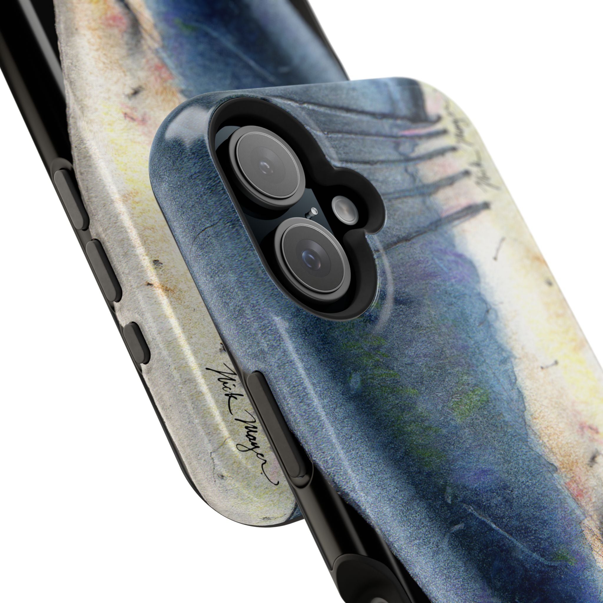 Great White Shark Face MagSafe Black iPhone Case