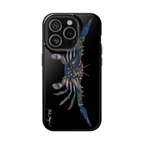 Blue Crab MagSafe Black iPhone Case