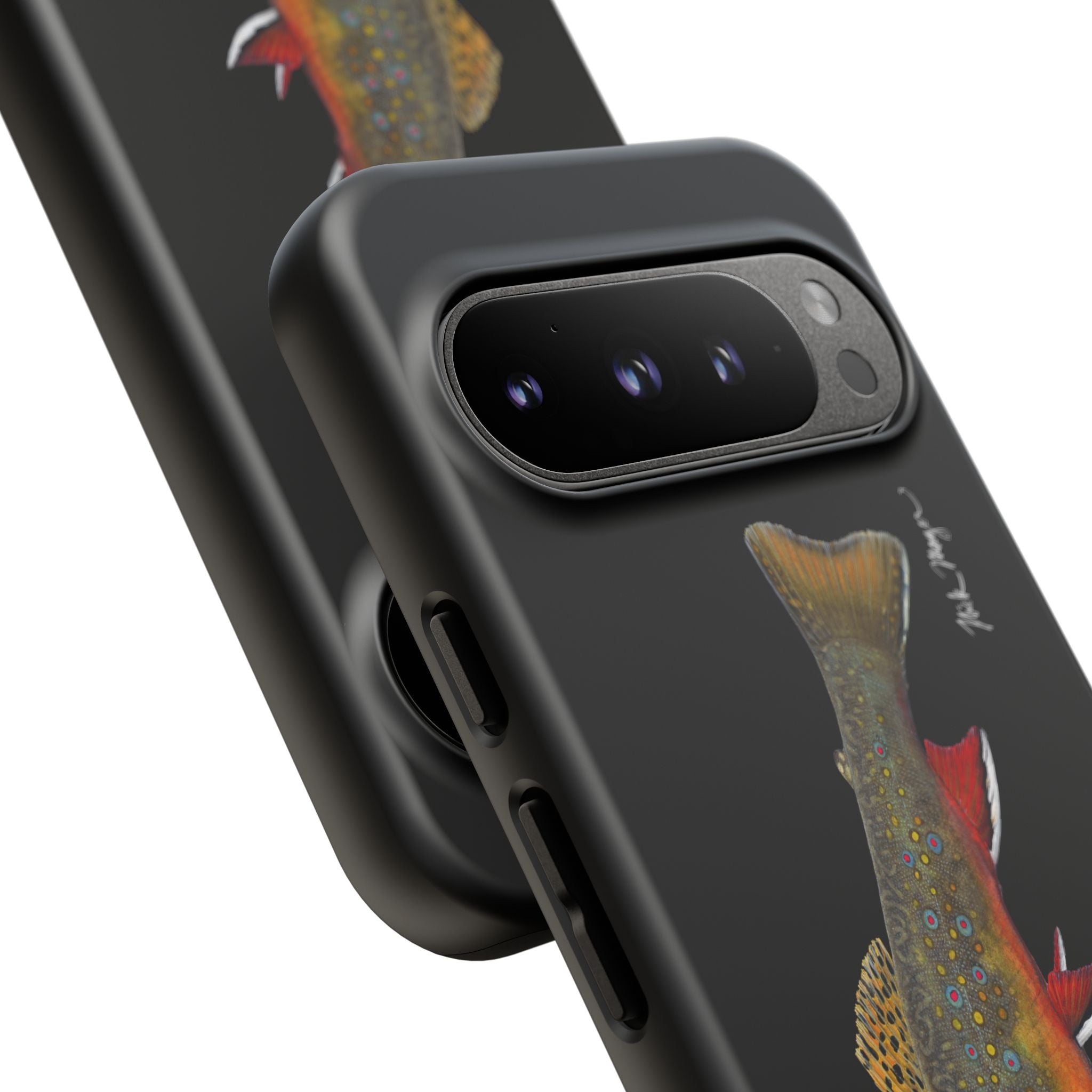 Brook Trout Black Phone Cases (Samsung) Printify