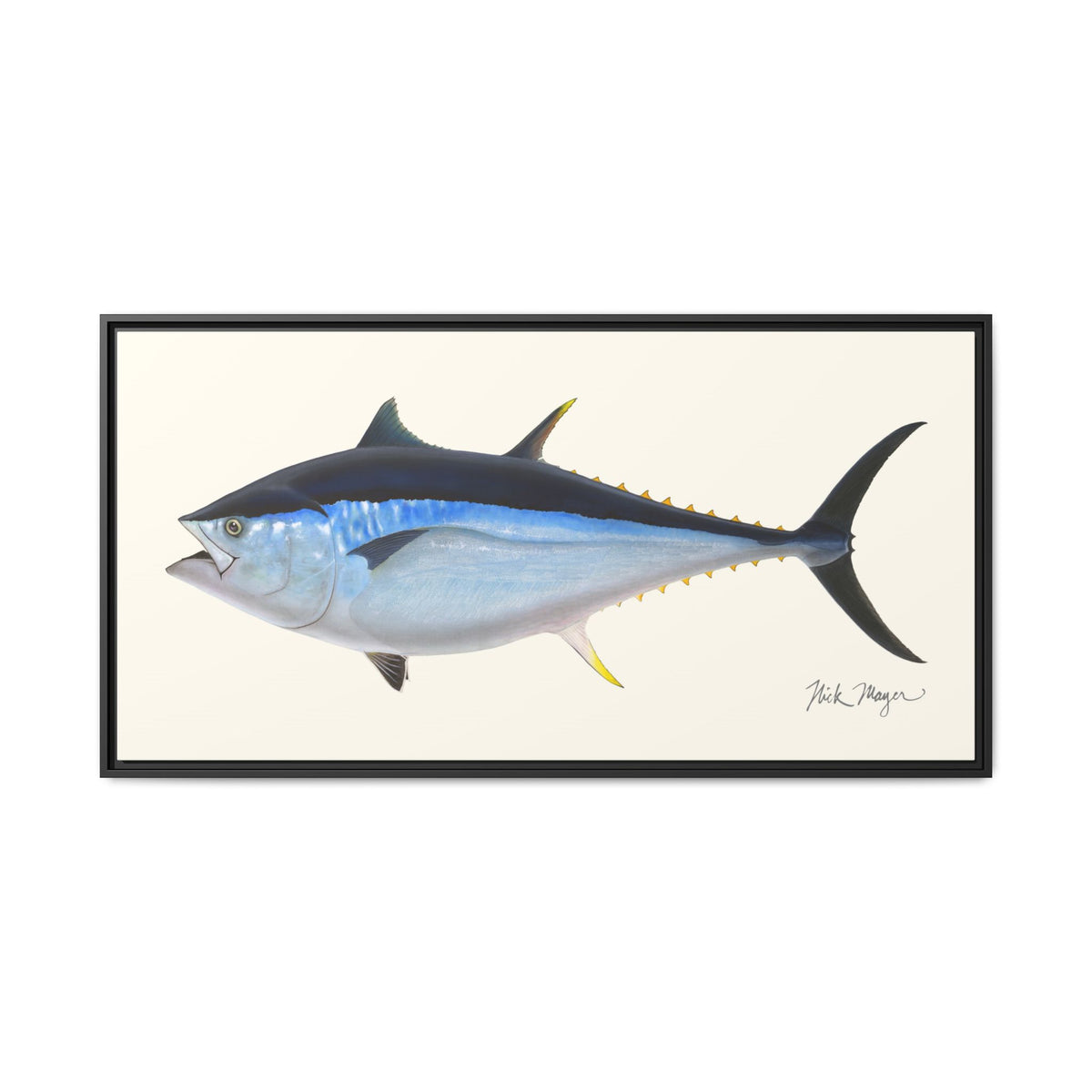 Giant Bluefin Tuna 2 Framed Canvas Print Printify