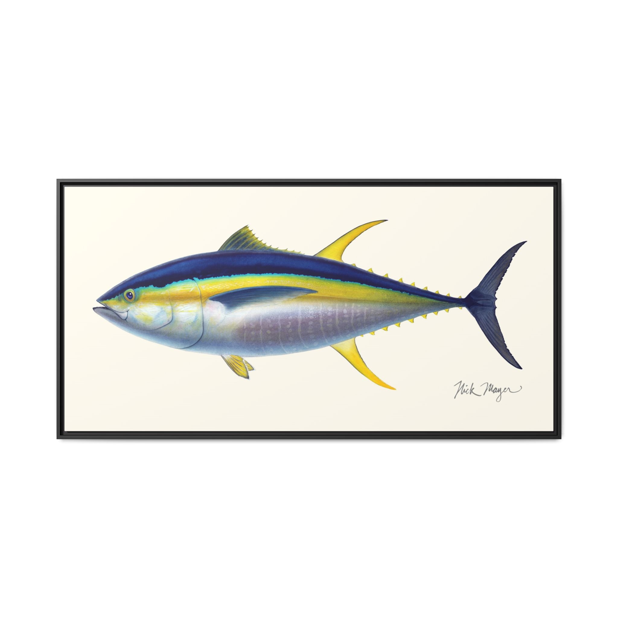 Yellowfin Tuna Framed Canvas Print Printify