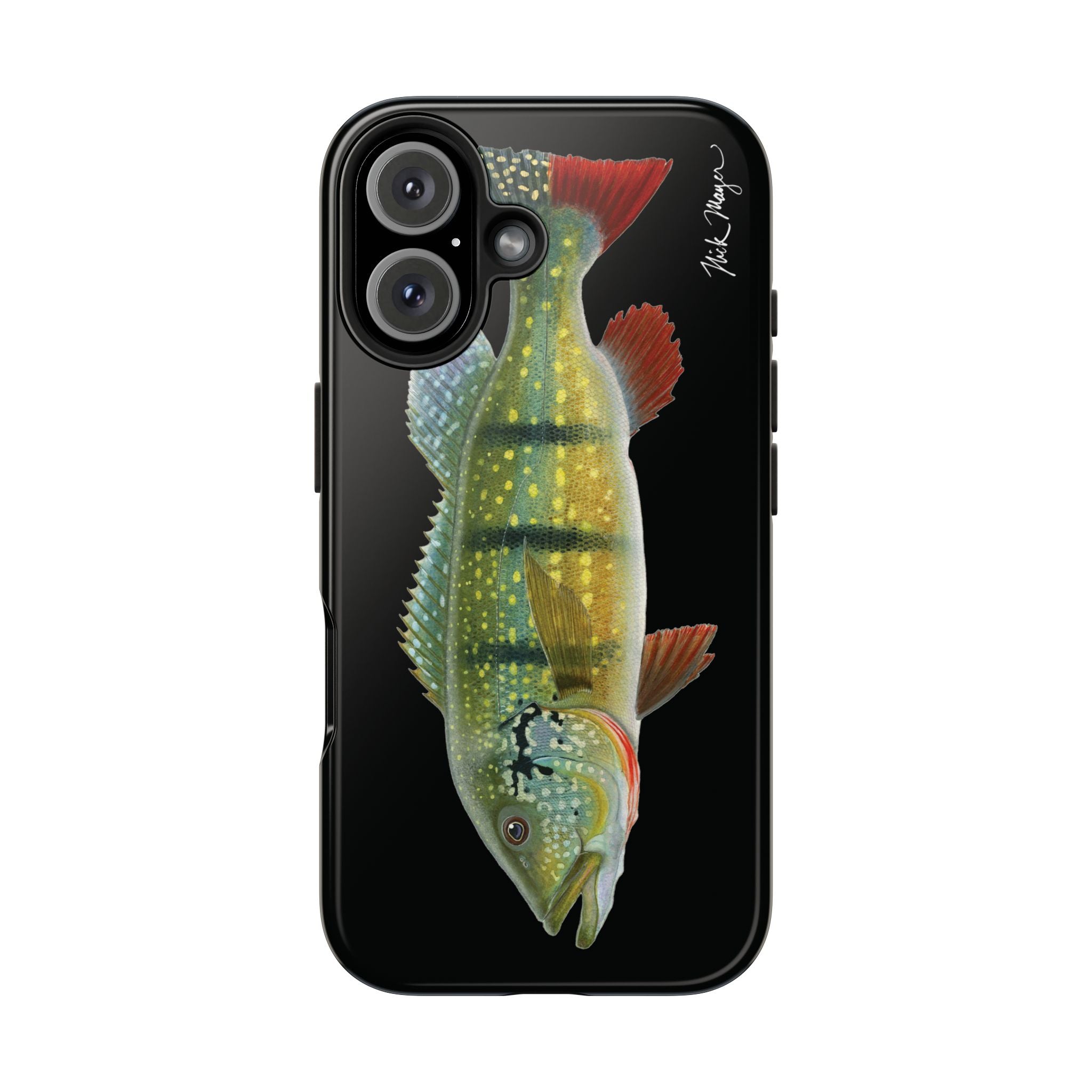 Peacock Bass Black iPhone Case