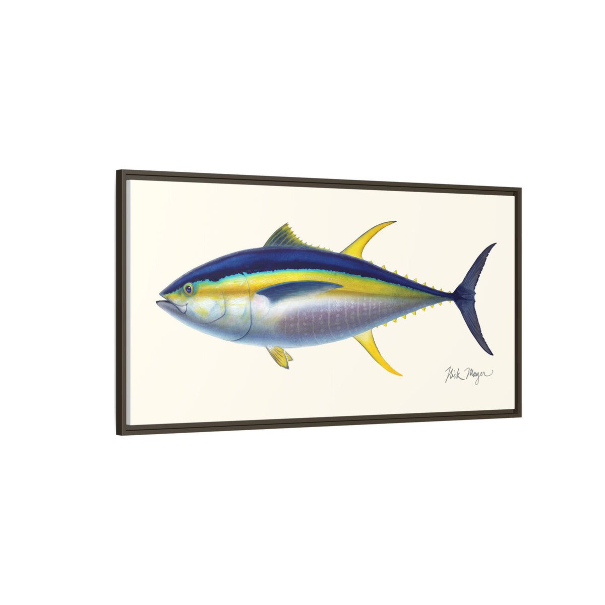 Yellowfin Tuna Framed Canvas Print Printify