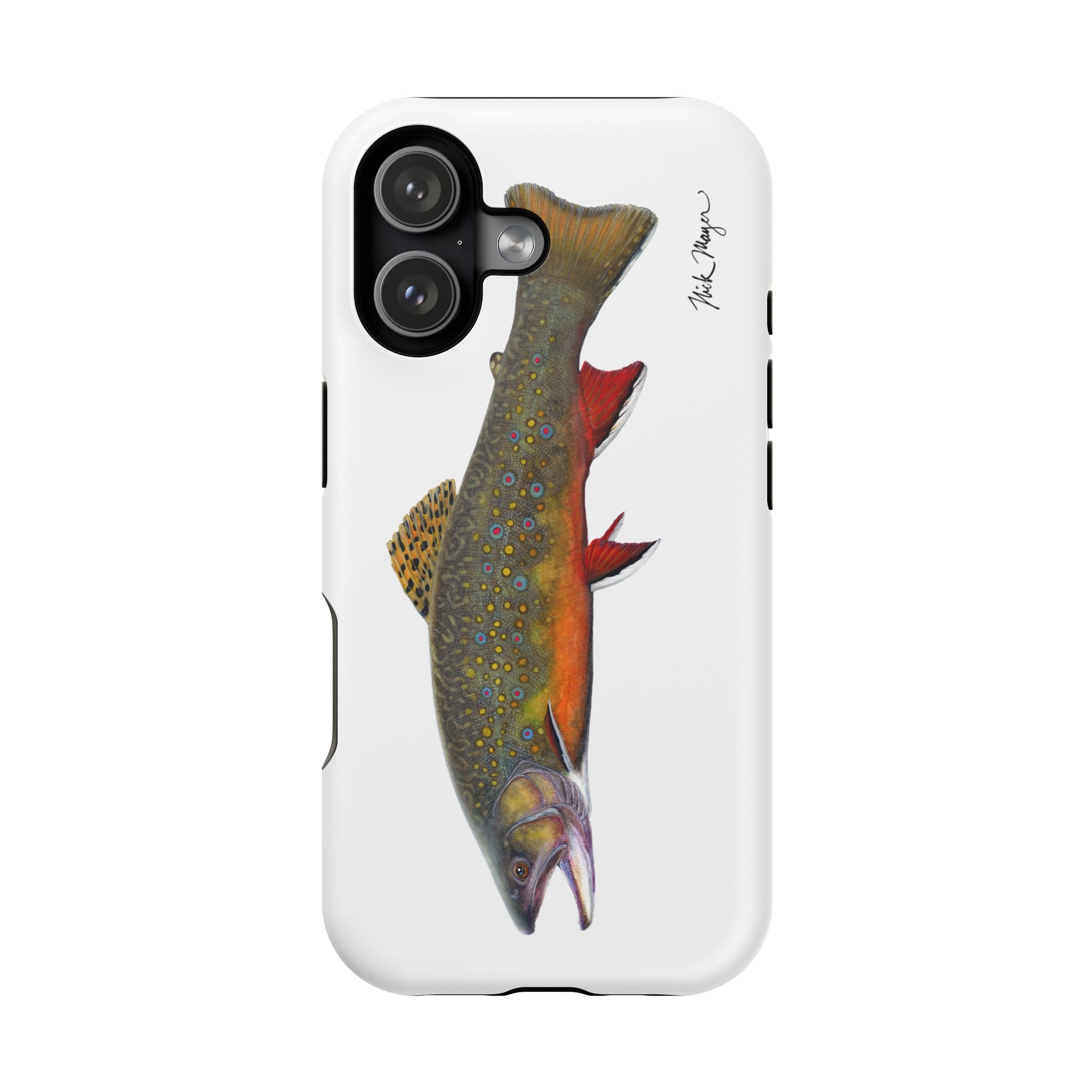Brook Trout MagSafe White iPhone Case